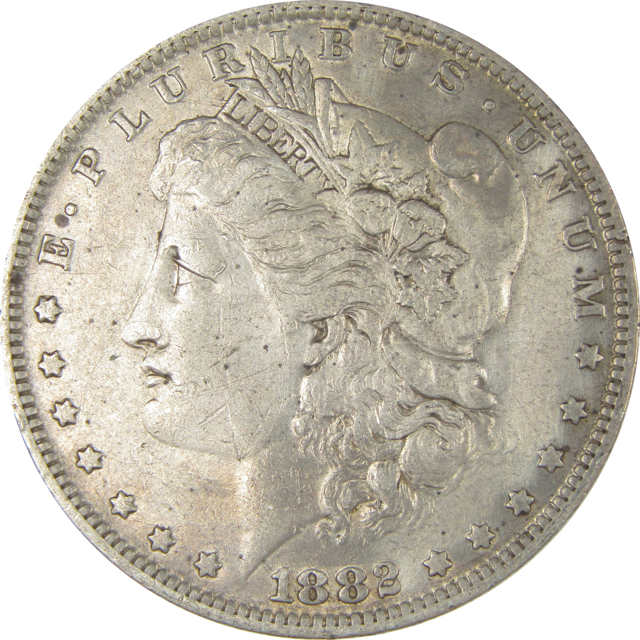 1882 O/S Morgan Dollar VF Very Fine Details Silver $1 Coin SKU:CPC0891 - Morgan coin - Morgan silver dollar - Morgan silver dollar for sale - Profile Coins & Collectibles