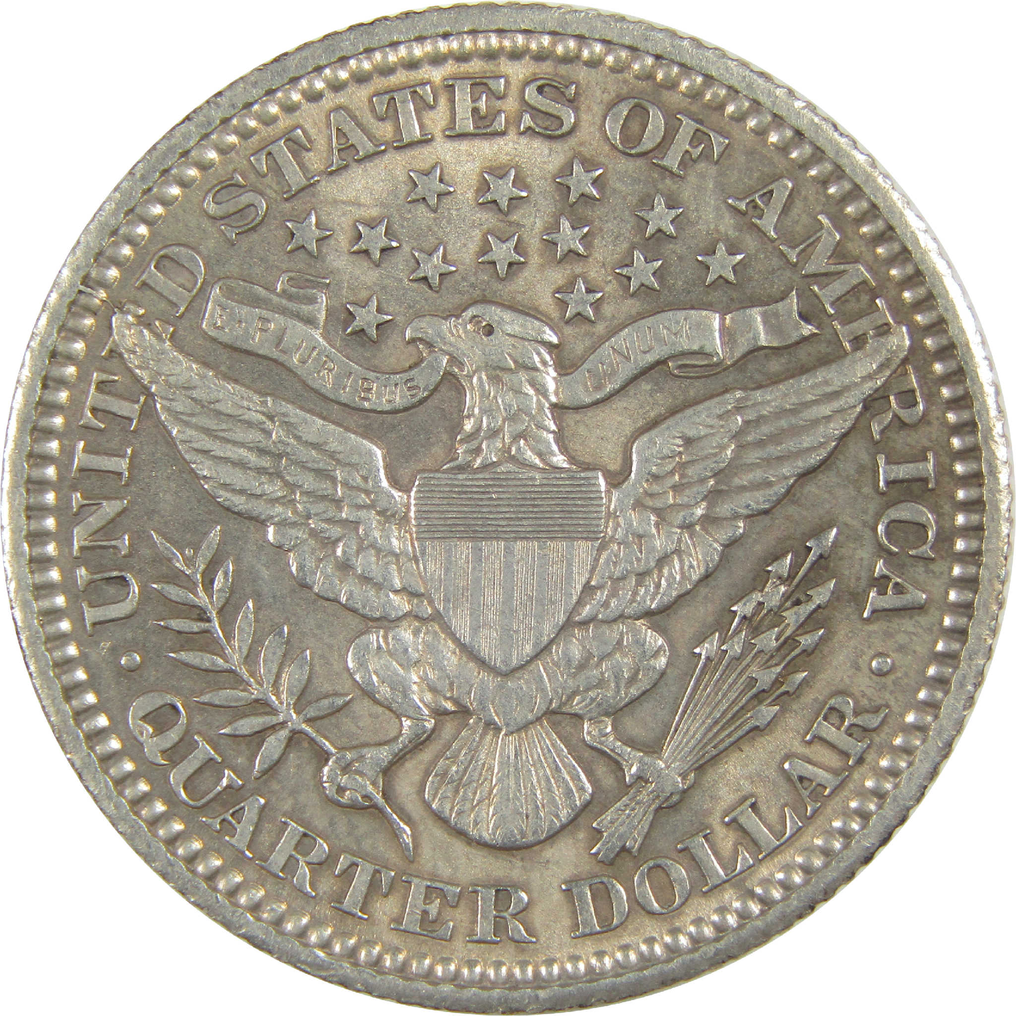 1909 Barber Quarter Borderline Uncirculated Silver 25c Coin