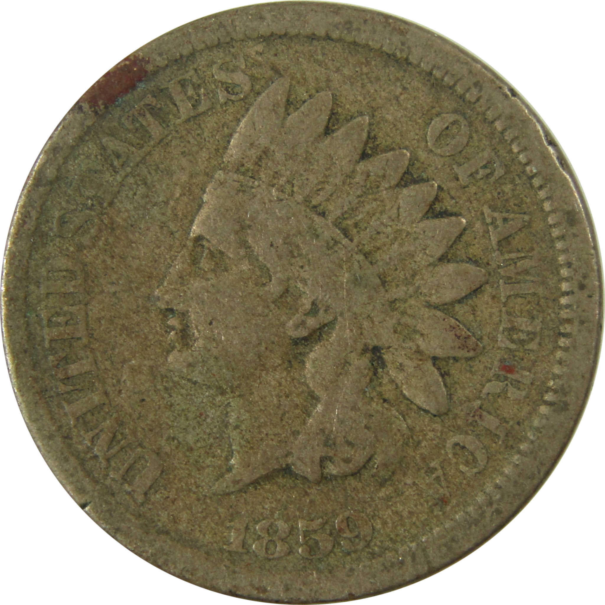 1859 Indian Head Cent AG About Good Penny 1c Coin SKU:CP1313