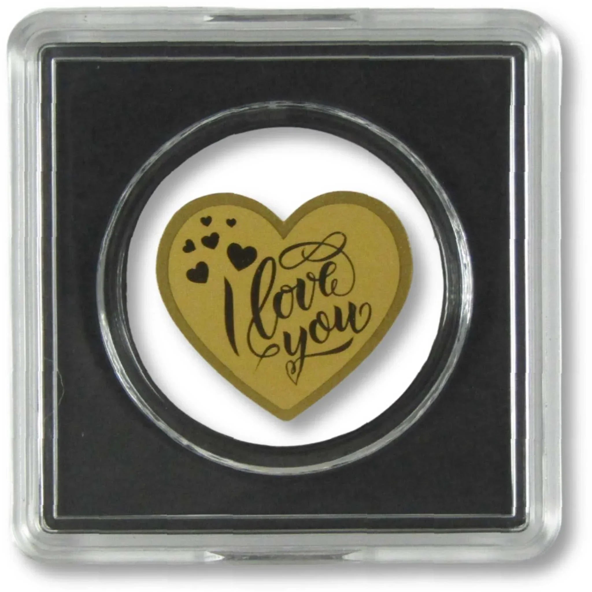 I Love You Heart-Shaped 3000 CFA 1/1000 oz .999 Gold Republic of Chad
