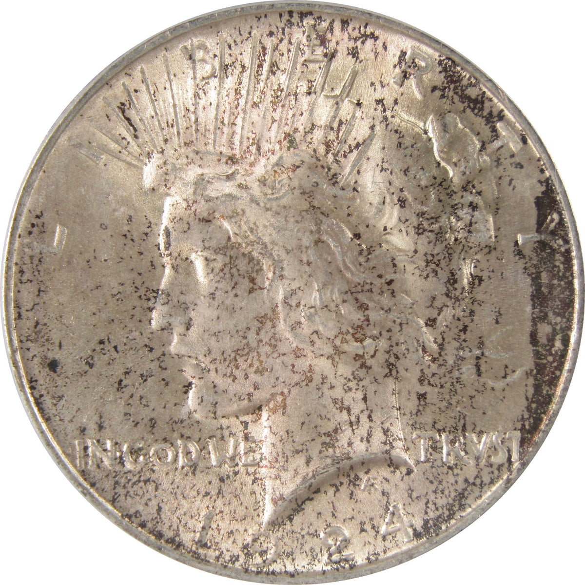 1924 Peace Silver Dollar MS 64 ICG Uncirculated $1 Coin SKU:I29174