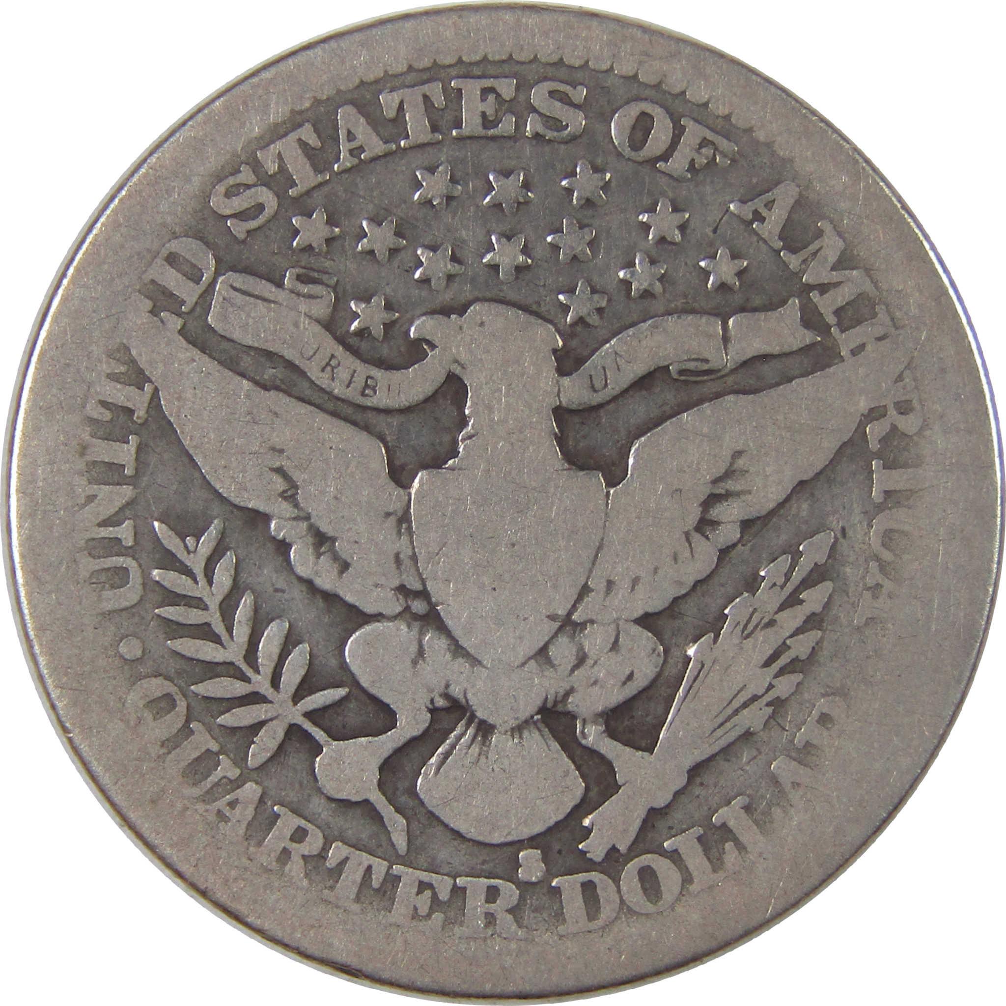 1914 S Barber Quarter AG About Good Silver 25c Coin SKU:I18119