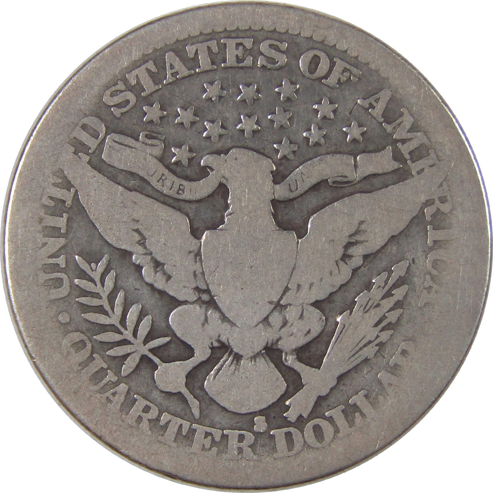 1914 S Barber Quarter AG About Good Silver 25c Coin SKU:I18119