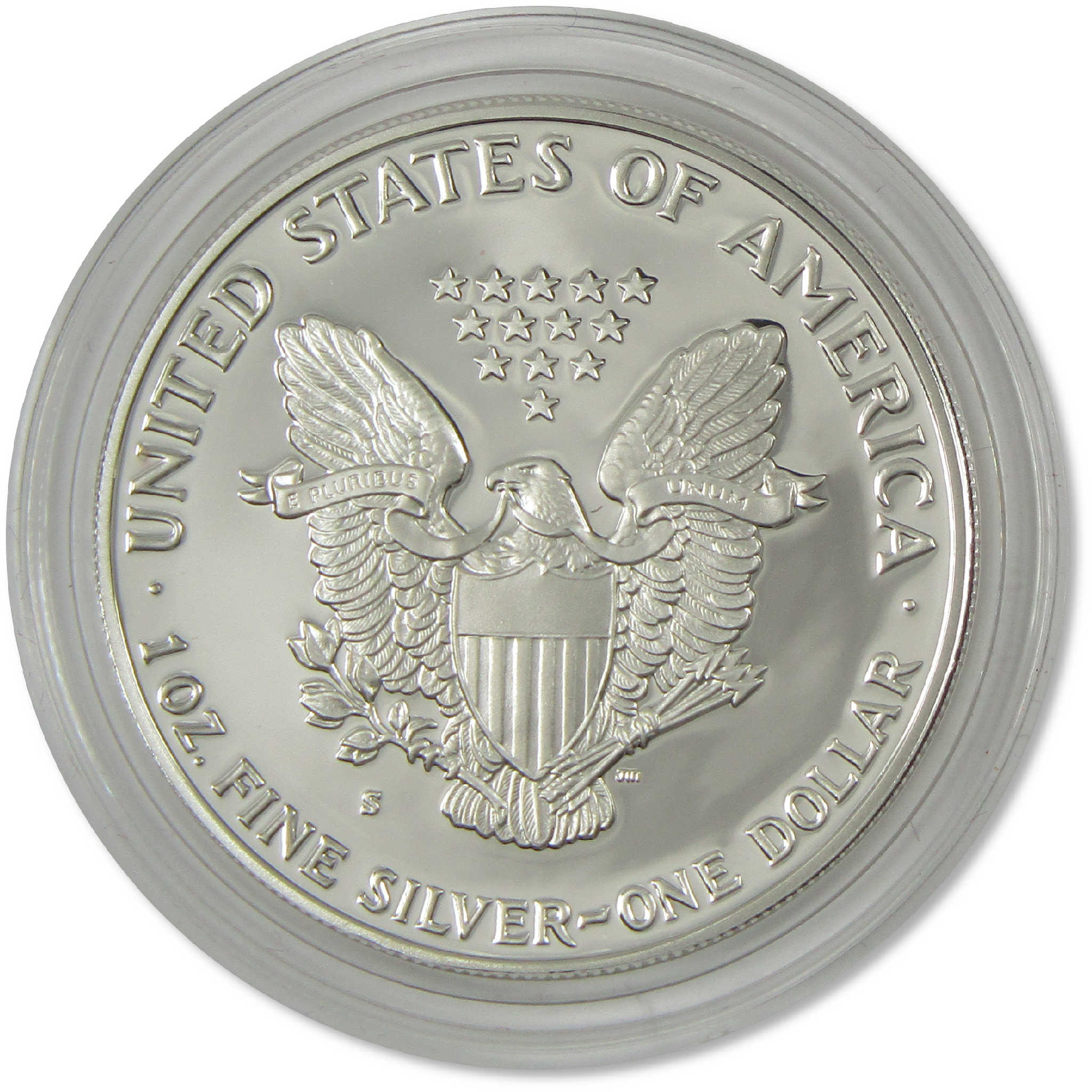 1988 S American Silver Eagle Choice Proof Bullion $1 Coin OGP COA