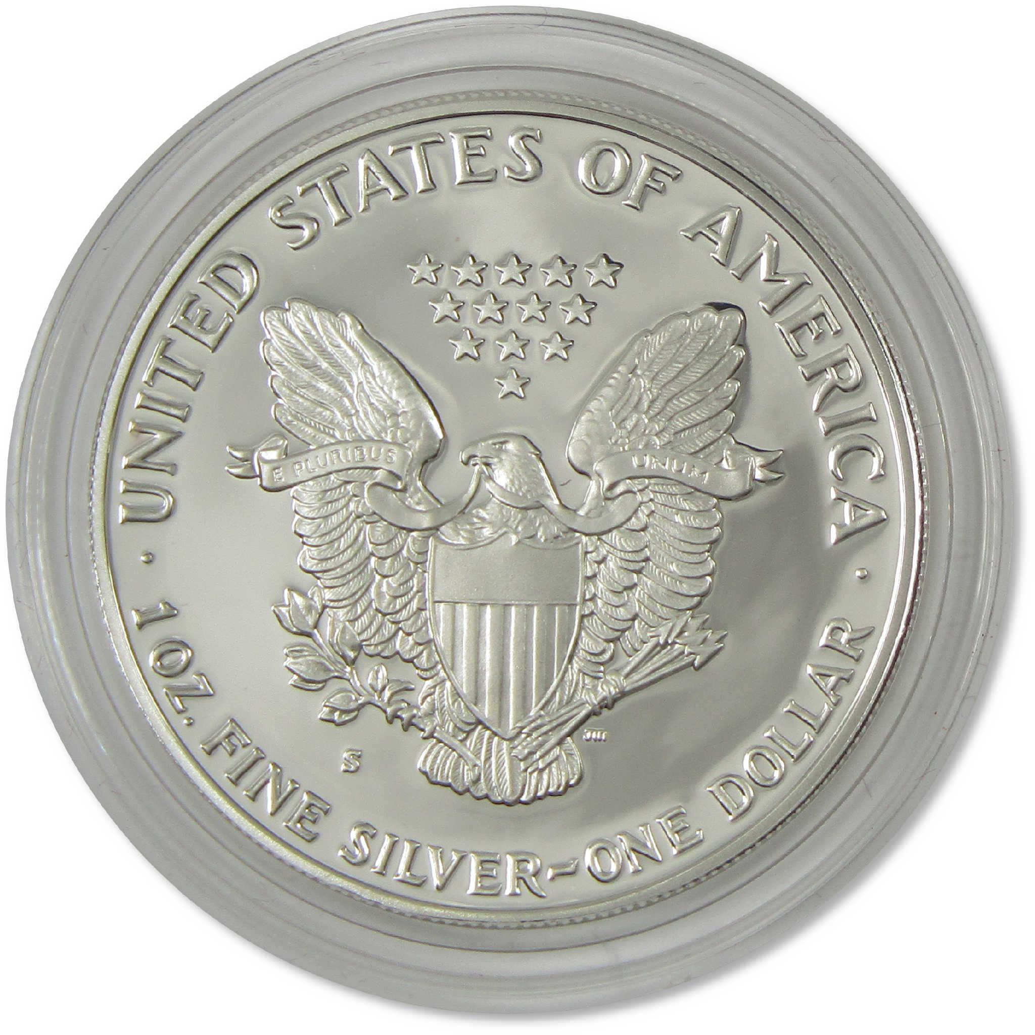 1988 S American Silver Eagle Choice Proof Bullion $1 Coin OGP COA