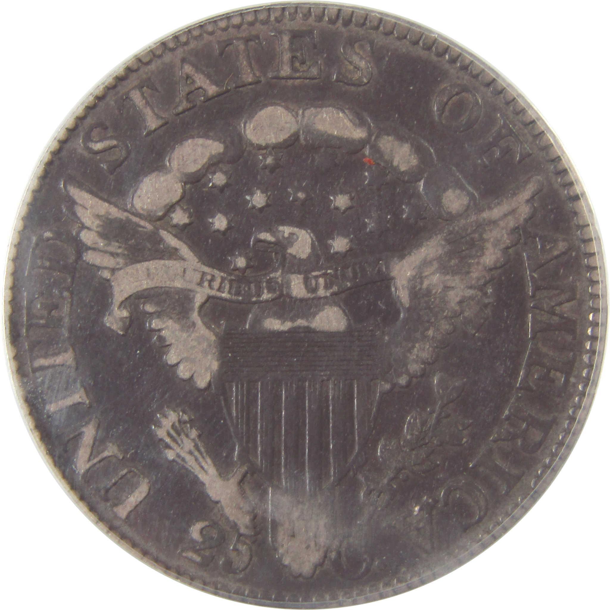 1805 Draped Bust Silver Quarter F 12 ANACS Obv Lamination SKU:I24408