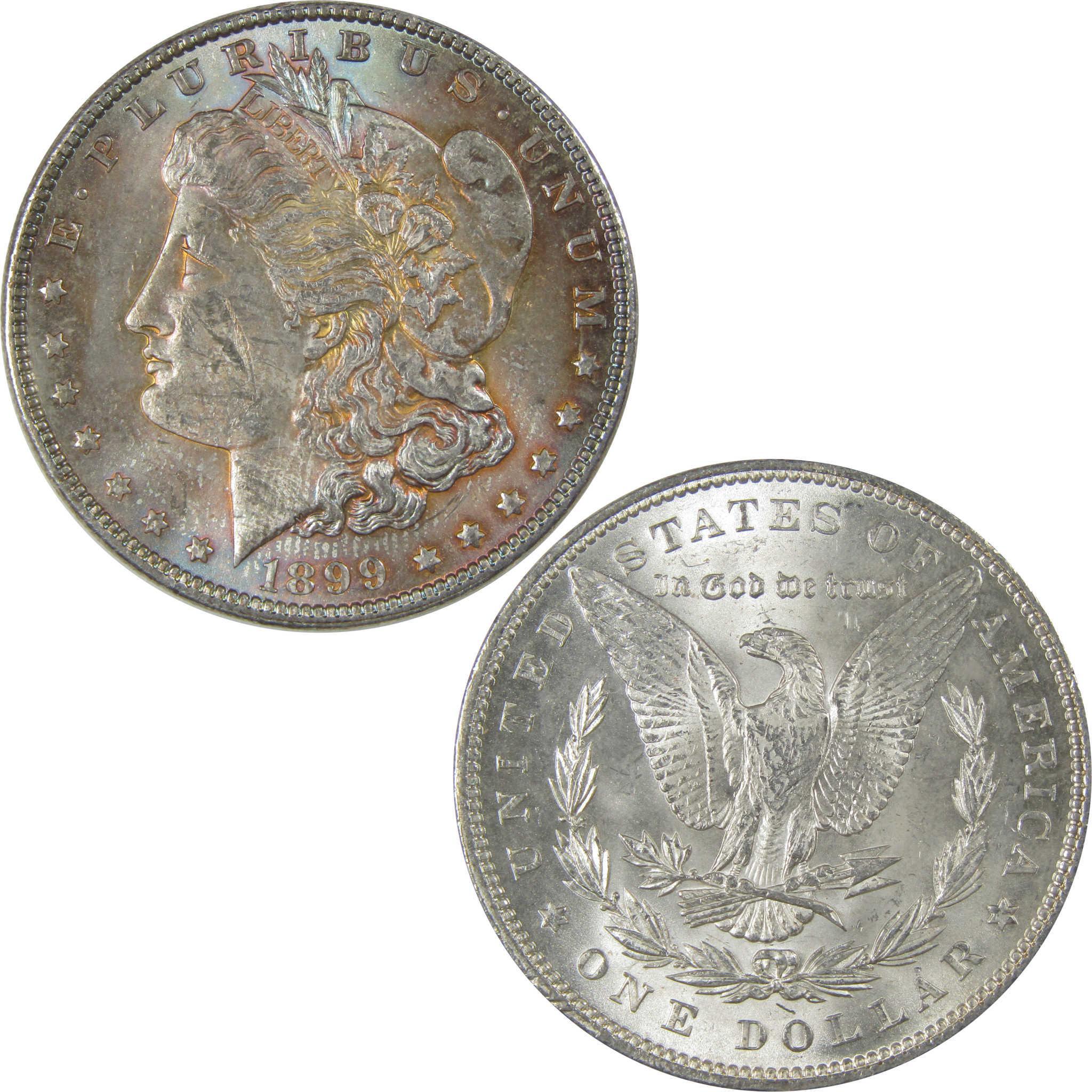 1899 Morgan Silver Dollar Uncirculated Mint State Toned SKU:I24396