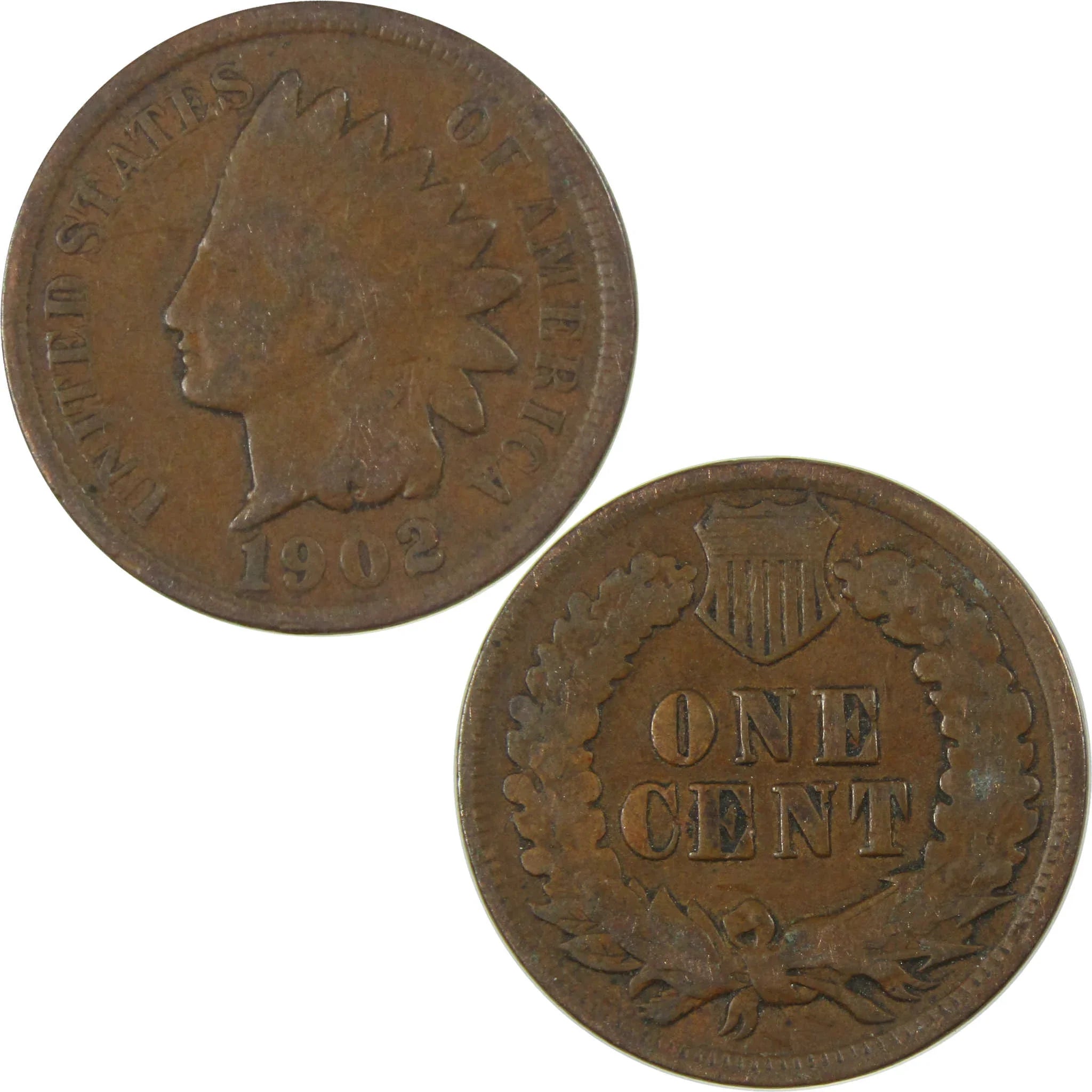 1902 Indian Head Cent G Good Penny 1c Coin SKU:I27055