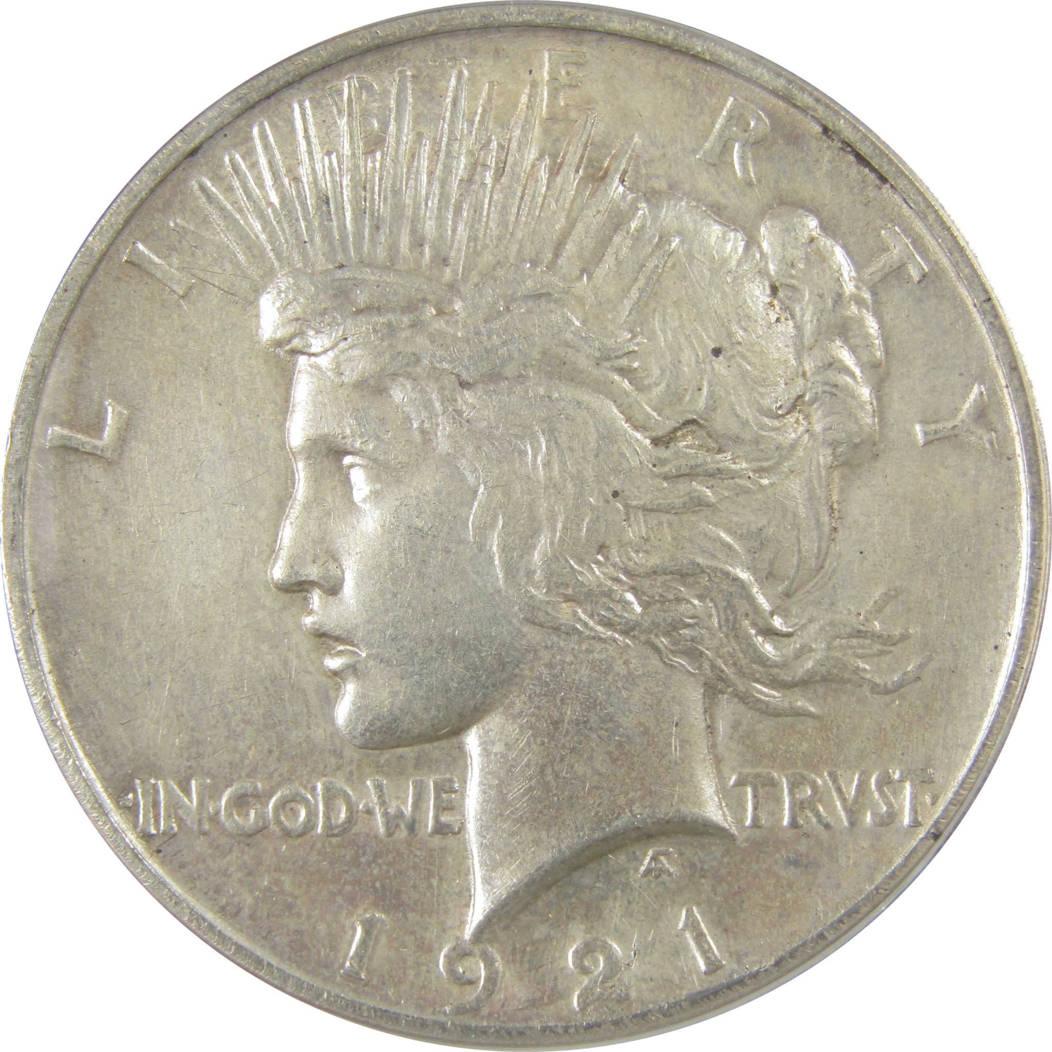 1921 High Relief Peace Dollar AU 55 Details ANACS Silver SKU:I21390