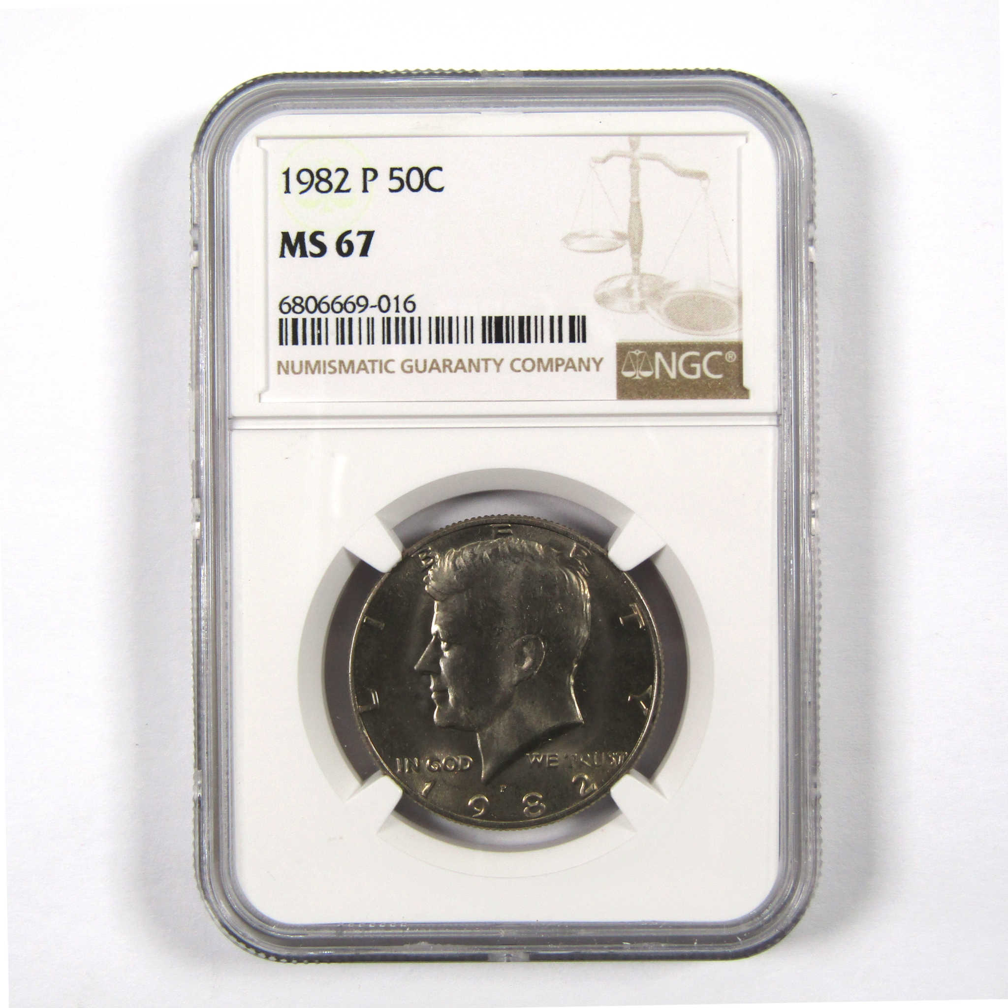 1982 P Kennedy Half Dollar MS 67 NGC Clad 50c Uncirculated SKU:I9758