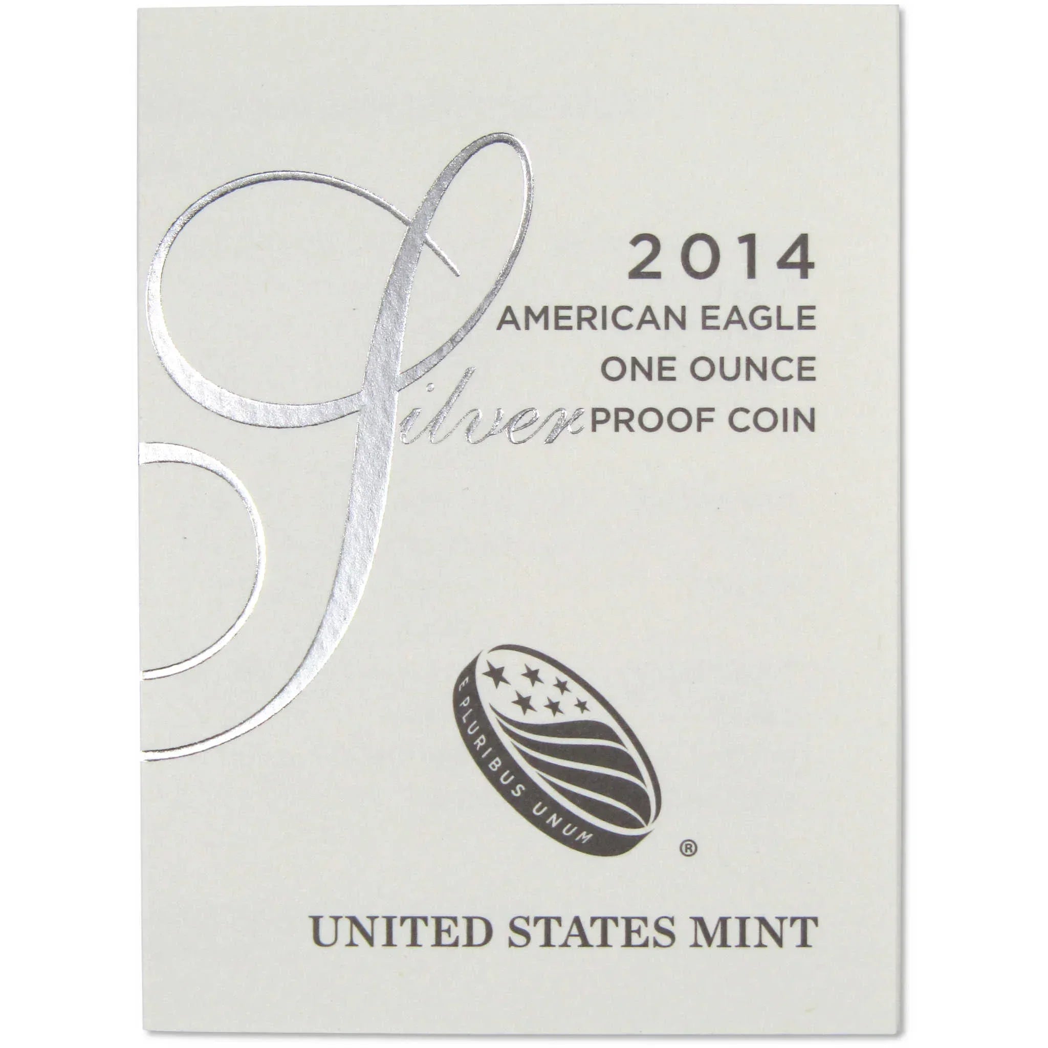 2014 W American Silver Eagle Proof $1 Coin Collectible OGP COA