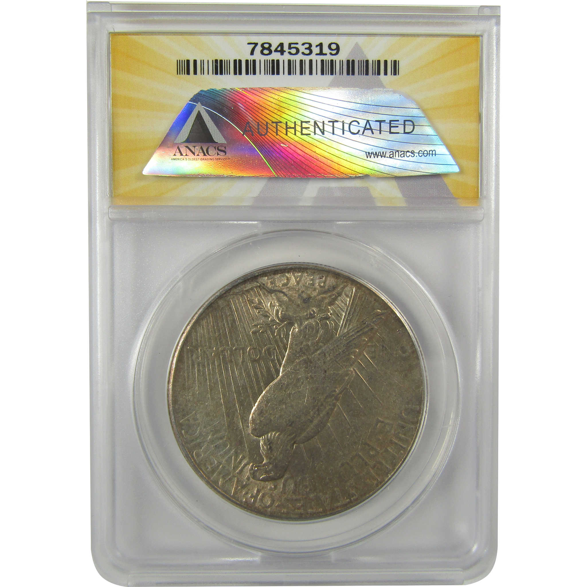 1928 S Peace Dollar AU 50 ANACS Silver $1 Coin SKU:I21500