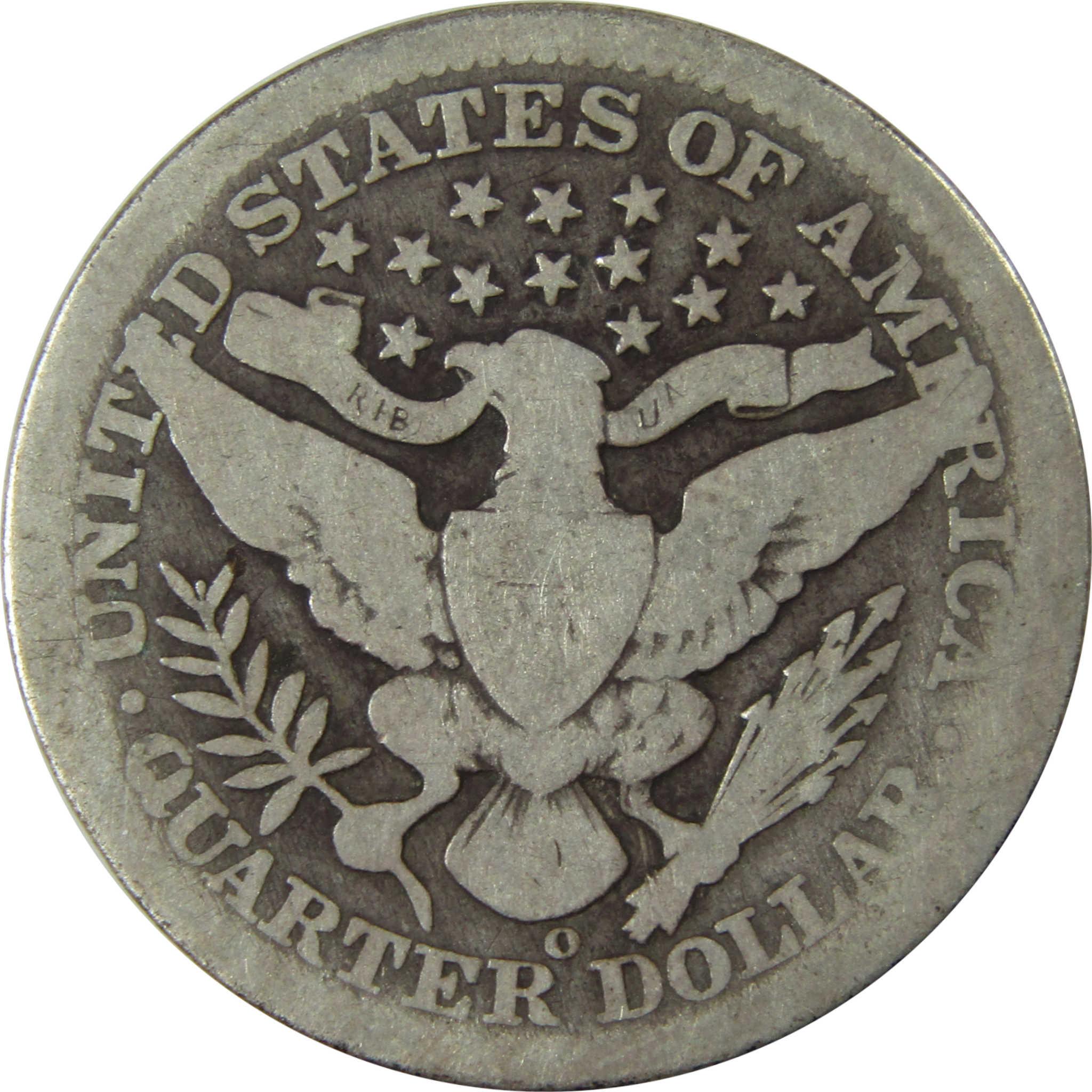1904 O Barber Silver Quarter AG About Good 25c Coin SKU:I25387