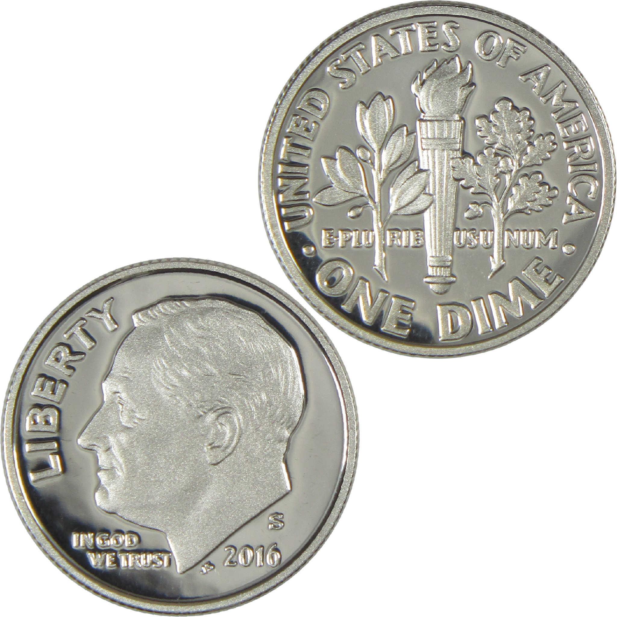 2016 S Roosevelt Dime Choice Proof Silver 10c Coin
