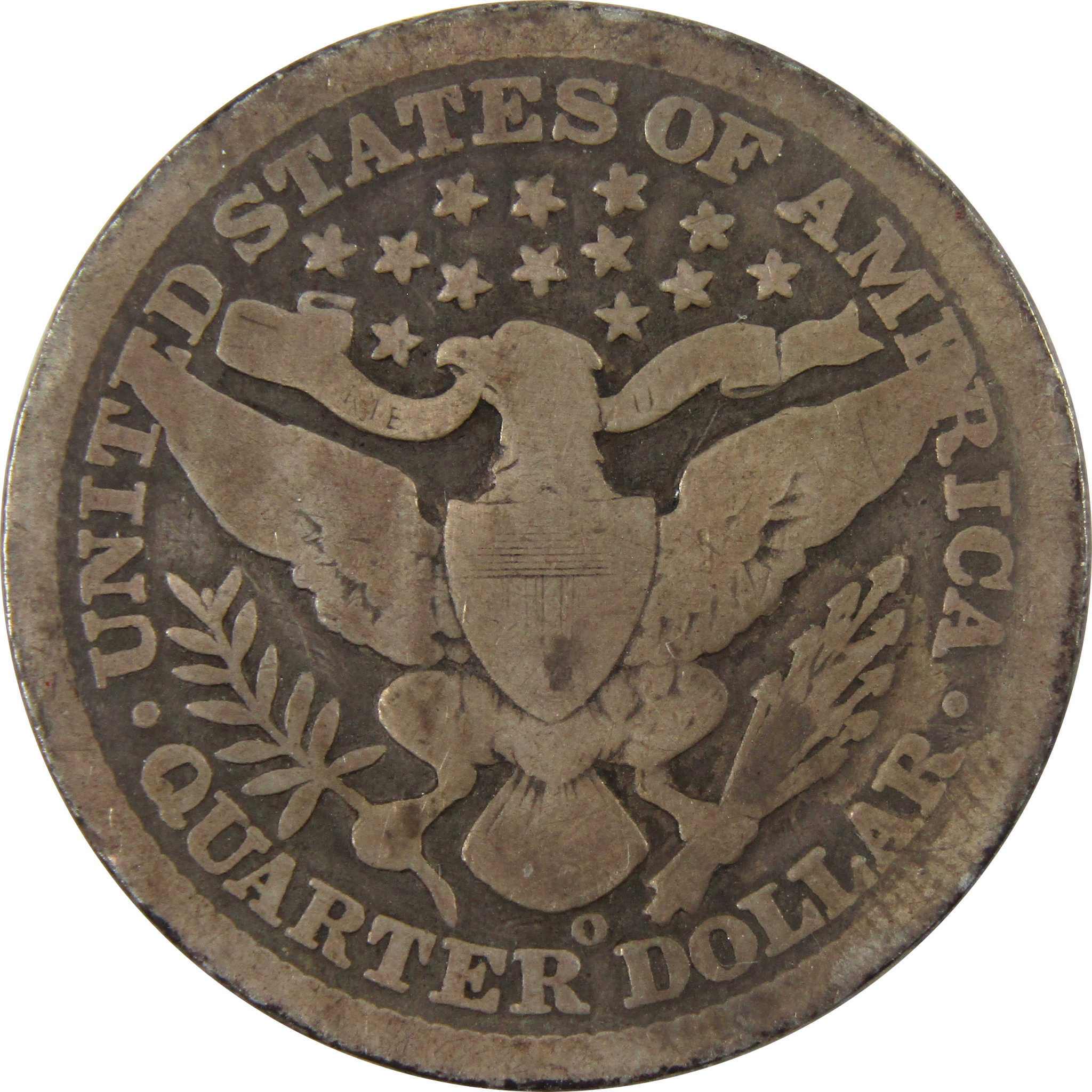 1897 O Barber Quarter G Good 90% Silver 25c Coin SKU:I9965