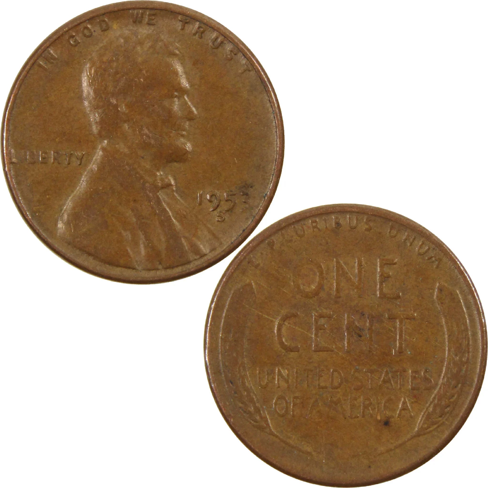 1953 S Lincoln Wheat Cent Circulated Penny 1c Coin Collectible