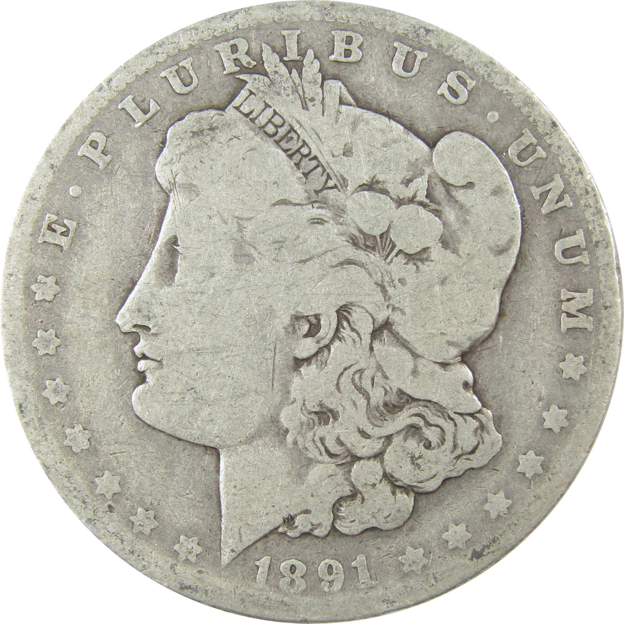 1891 O VAM-1A1 E on Rev Top 100 Morgan Silver Dollar G Good SKU:I25350 - Morgan coin - Morgan silver dollar - Morgan silver dollar for sale - Profile Coins & Collectibles