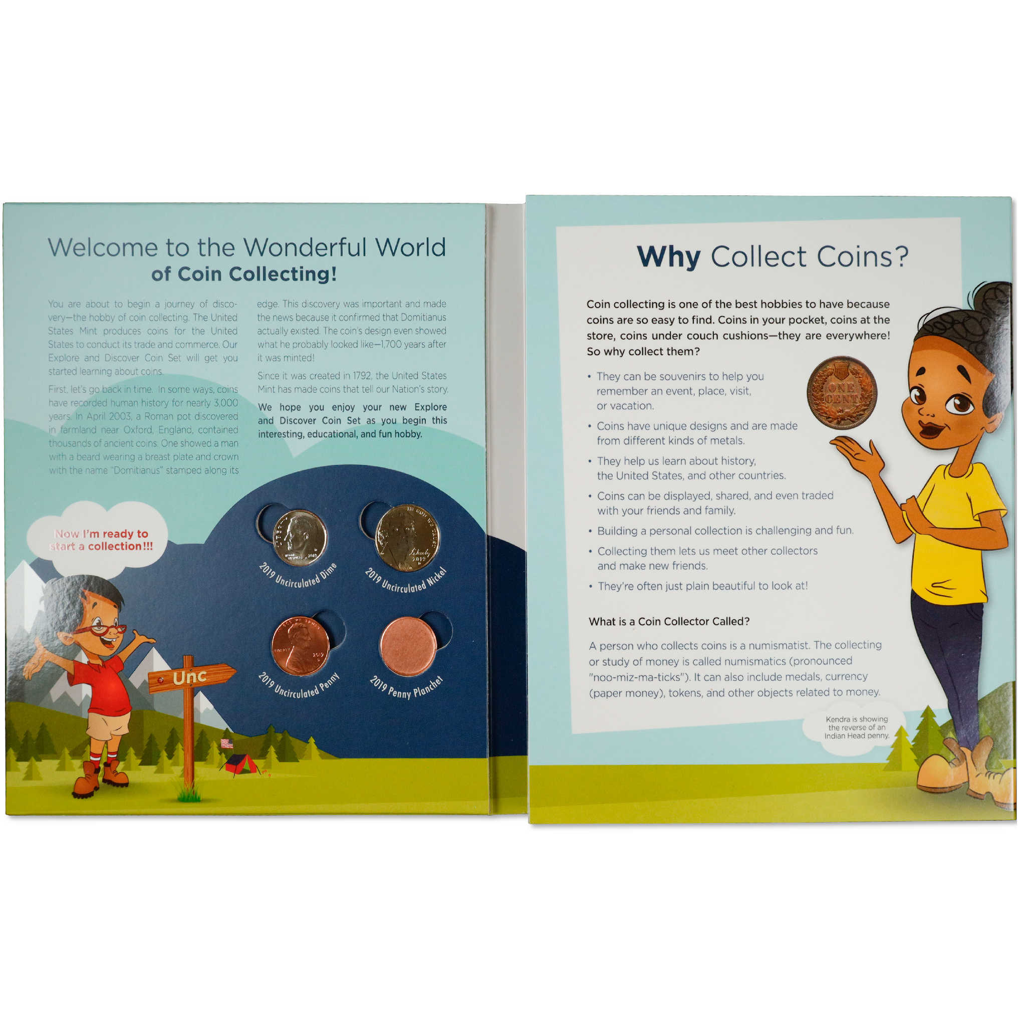 2019 Young Collectors Explore and Discover Coin Set Starter Kit & Book