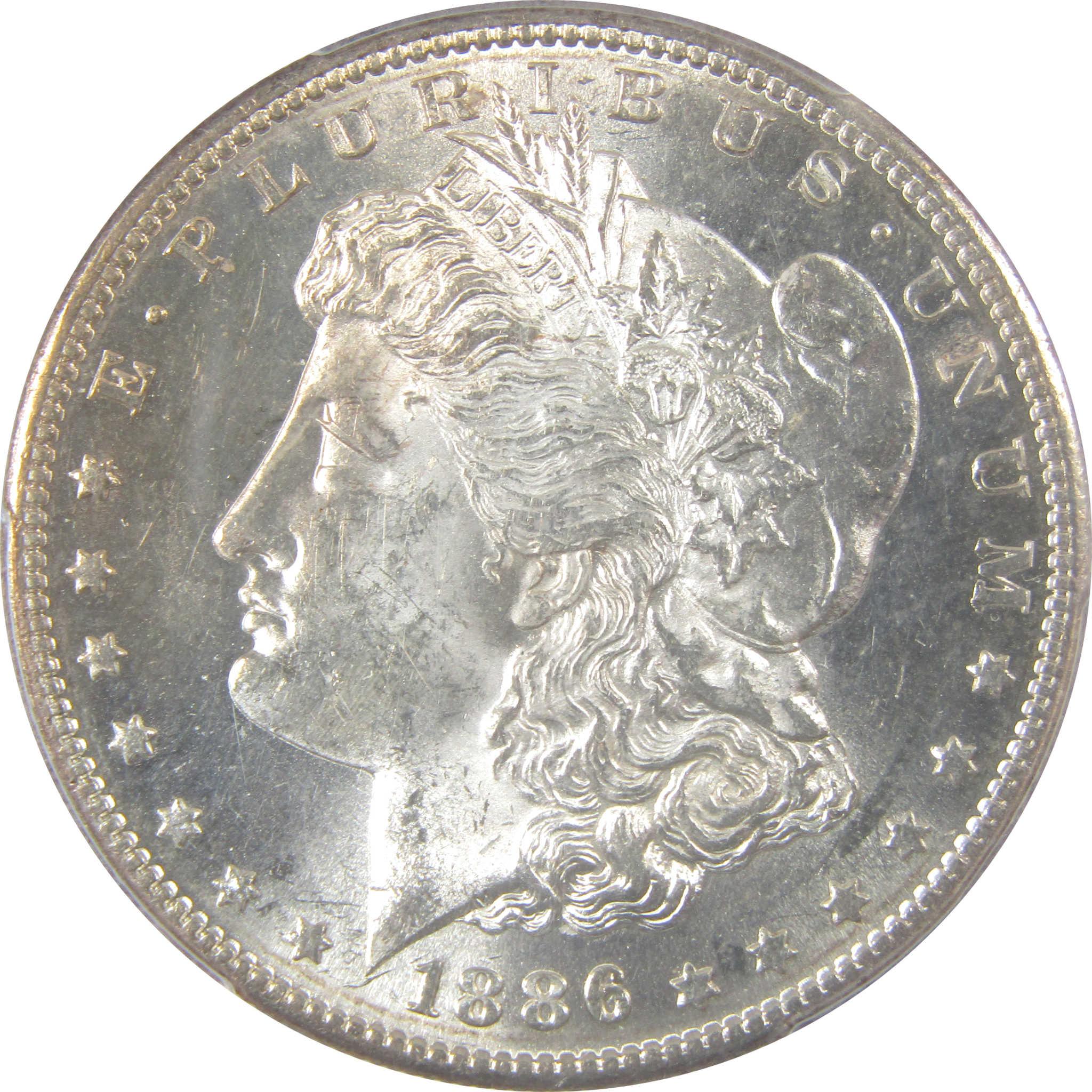 1886 S Morgan Silver Dollar MS 63 PCGS Uncirculated $1 Coin SKU:I24099 - Morgan coin - Morgan silver dollar - Morgan silver dollar for sale - Profile Coins & Collectibles