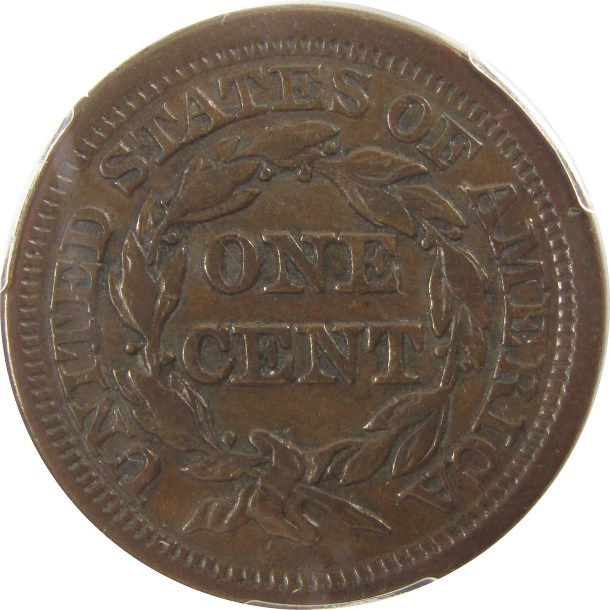 1847 Braided Hair Large Cent Repunched Date VF Details PCGS SKU:I29344