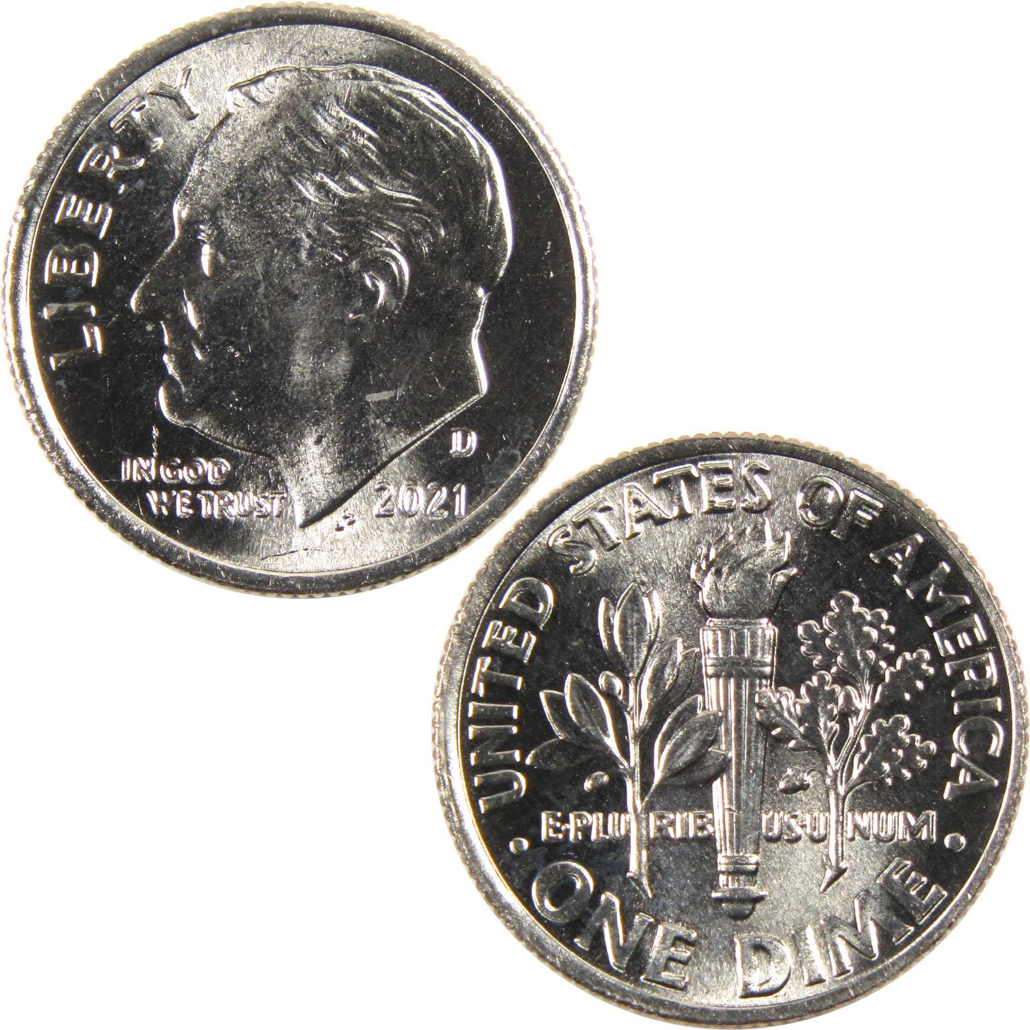 2021 D Roosevelt Dime BU Uncirculated Clad 10c Coin