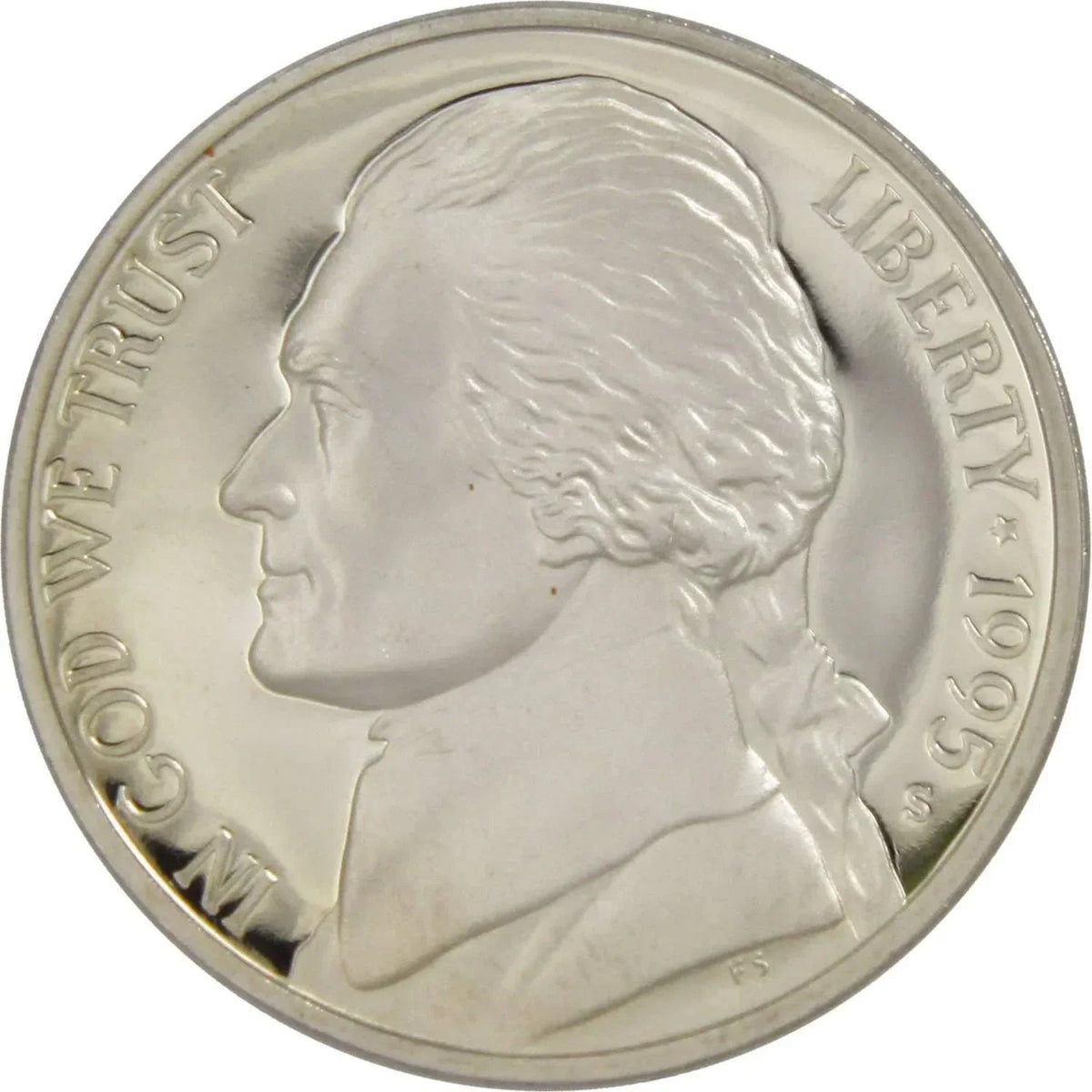1995 S Jefferson Nickel Proof 5c Coin Collectible