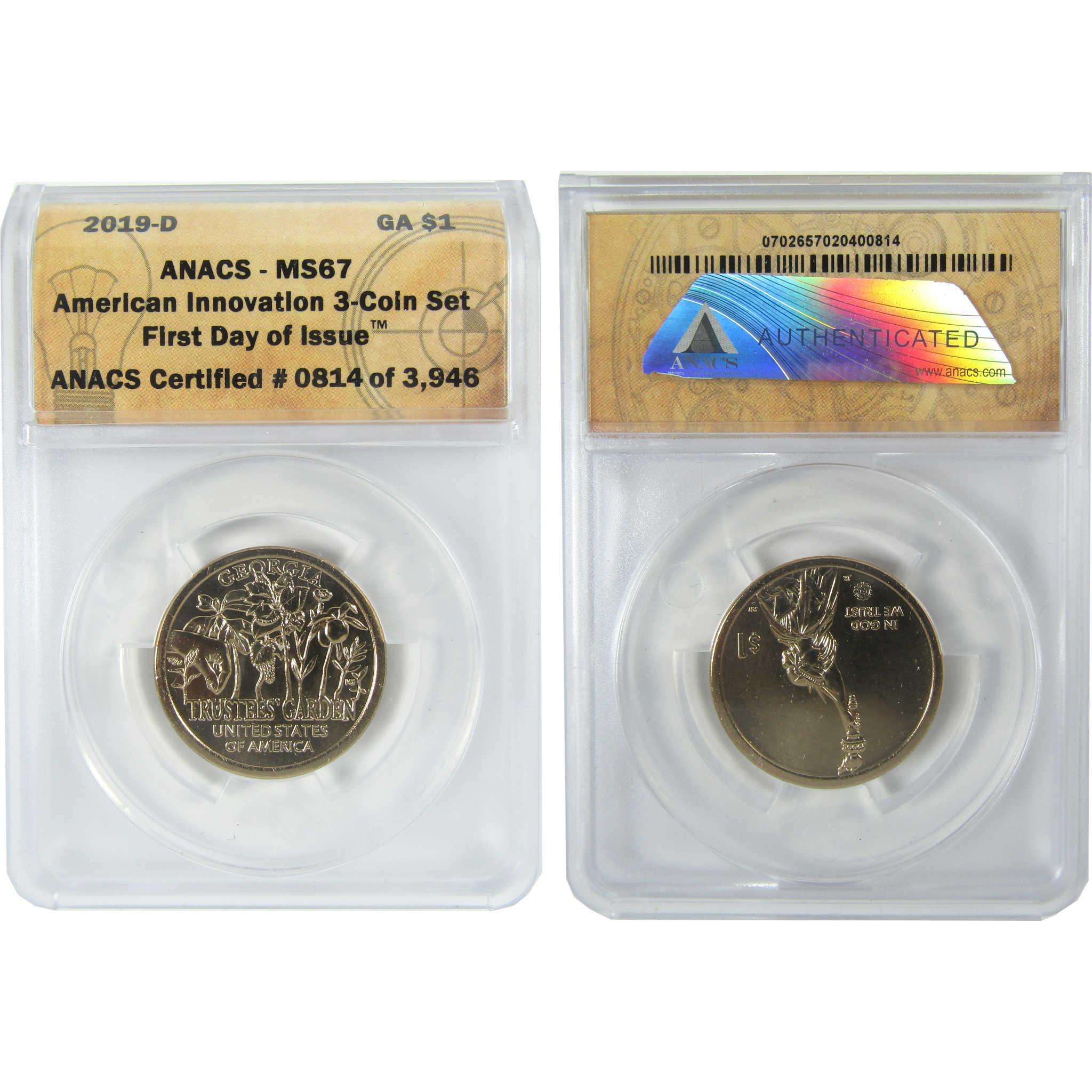 2019 PDS Trustee's Garden Innovation Dollar Coin Set ANACS SKU:CPC9370