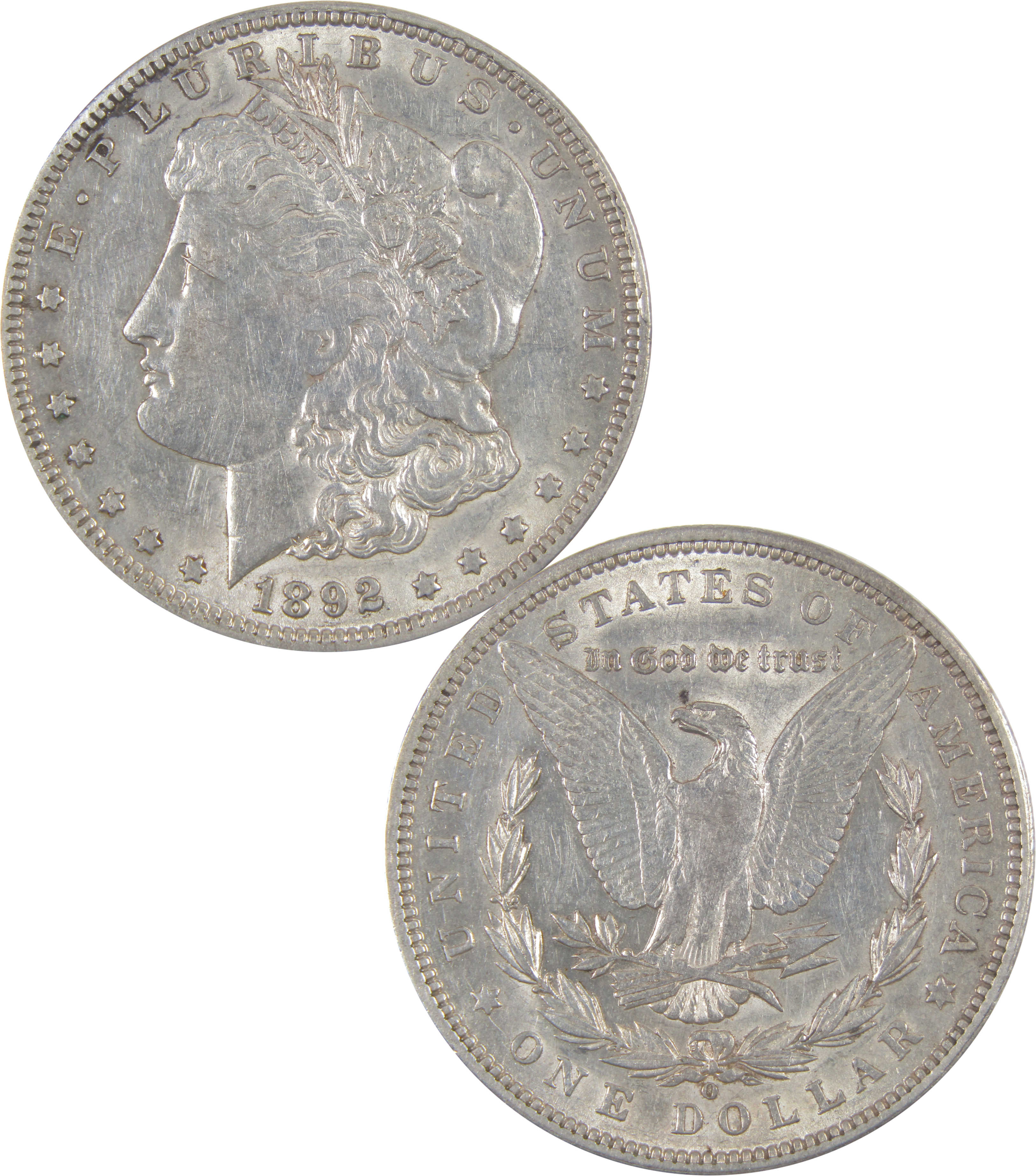 1892 O Morgan Dollar AU About Uncirculated Details Silver SKU:I17668 - Morgan coin - Morgan silver dollar - Morgan silver dollar for sale - Profile Coins & Collectibles