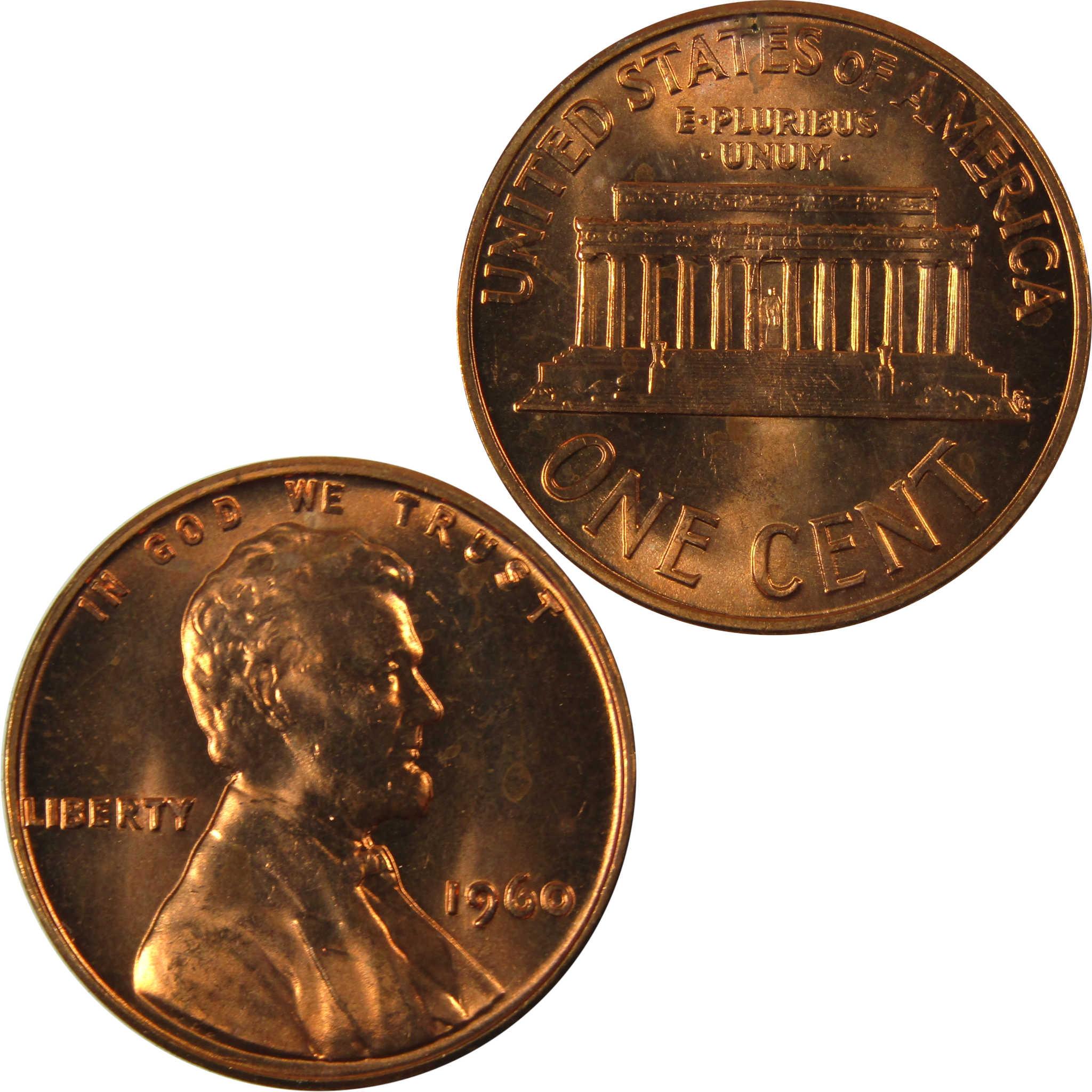 1960 Small Date Lincoln Memorial 1c Uncirculated Mint State SKU:I26571