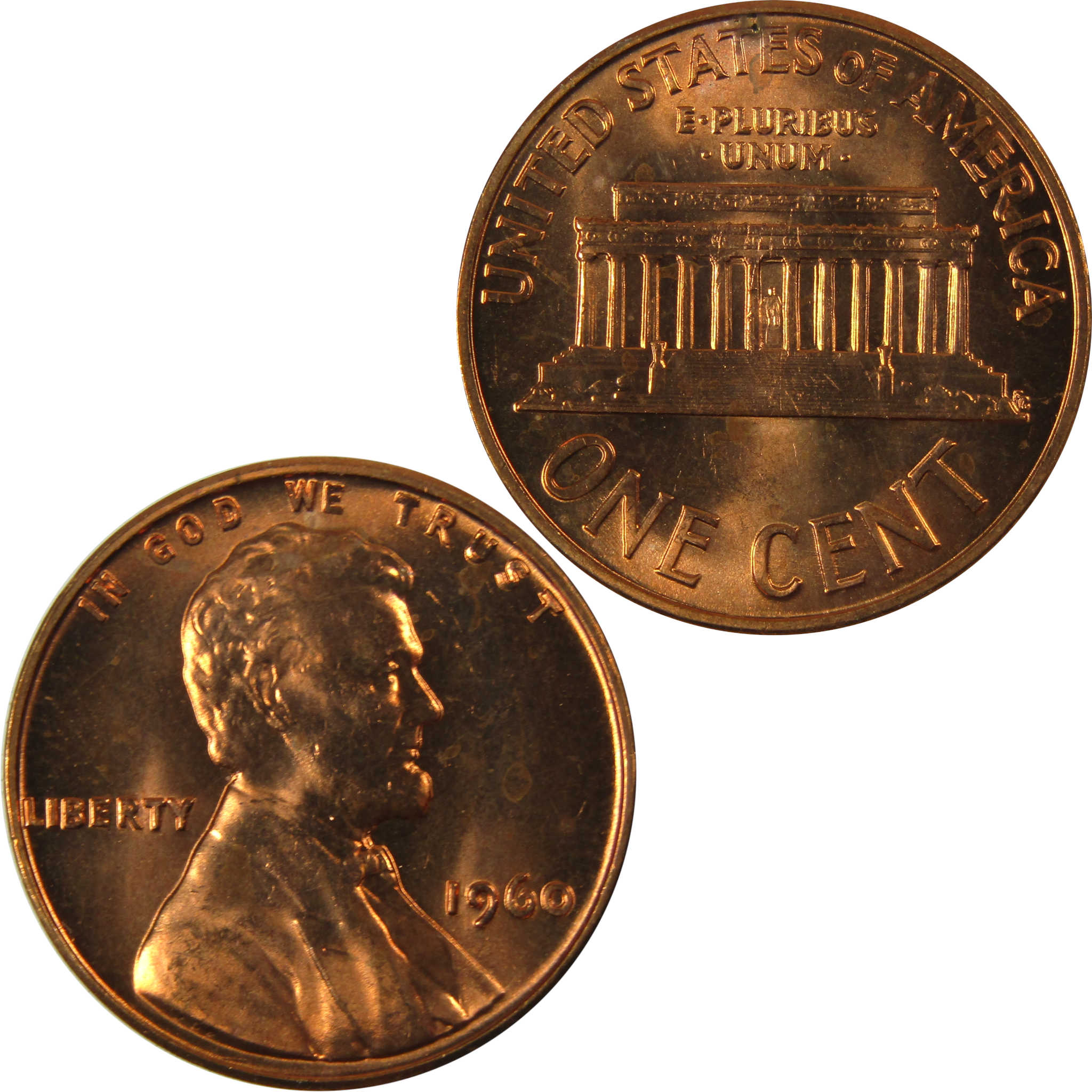 1960 Small Date Lincoln Memorial 1c Uncirculated Mint State SKU:I26571