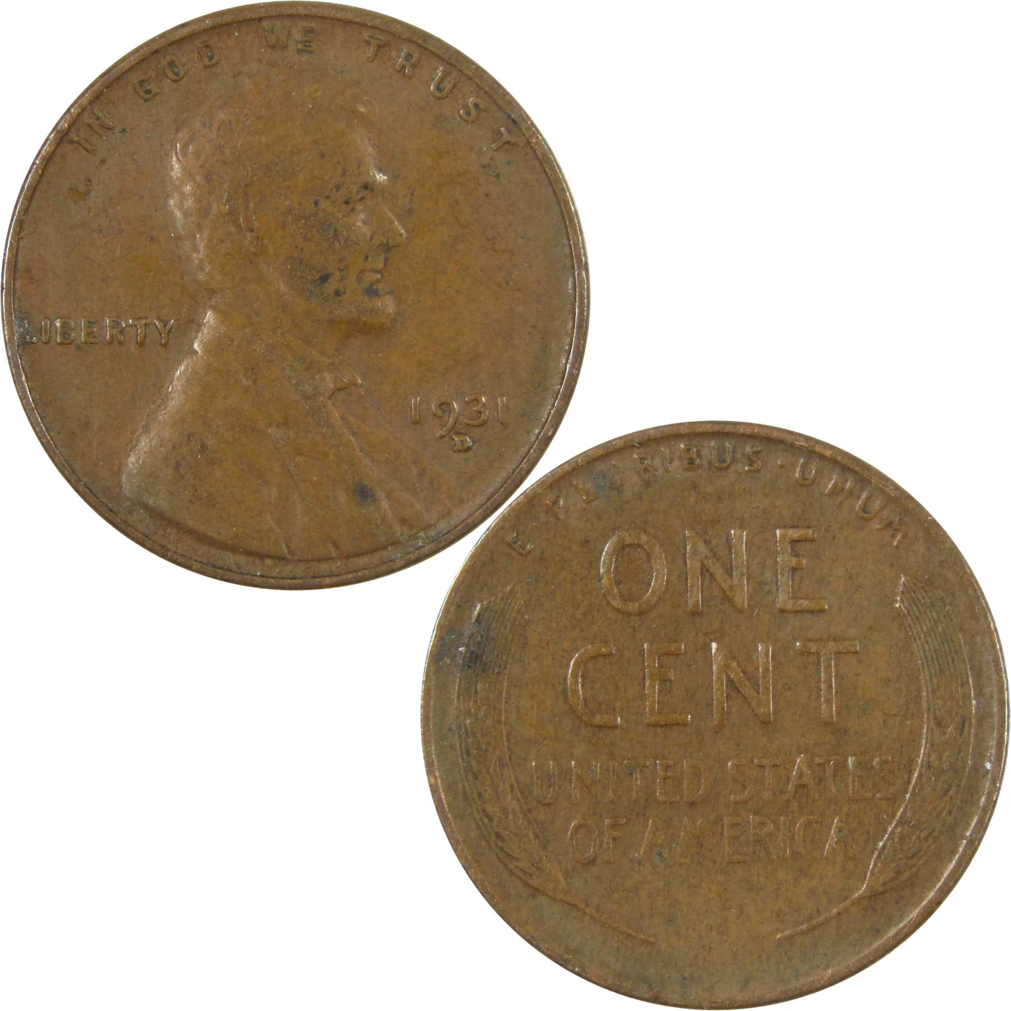 1931 D Lincoln Wheat Cent VF Very Fine Penny 1c Coin SKU:I26802