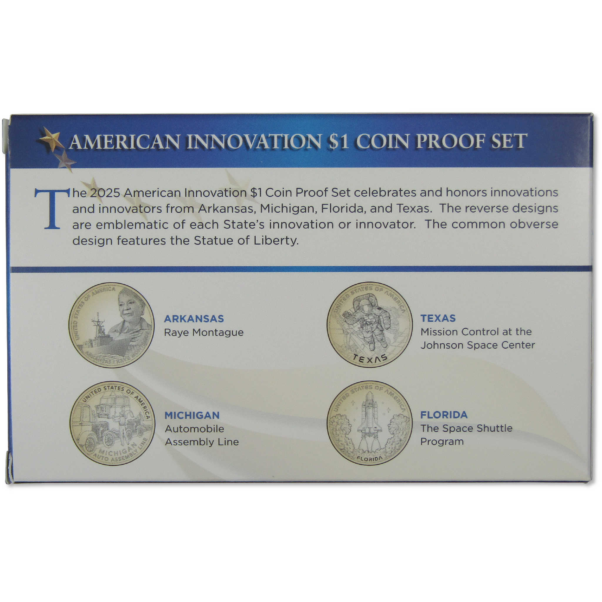 2025 American Innovation Dollar Proof Set U.S. Mint Packaging OGP COA