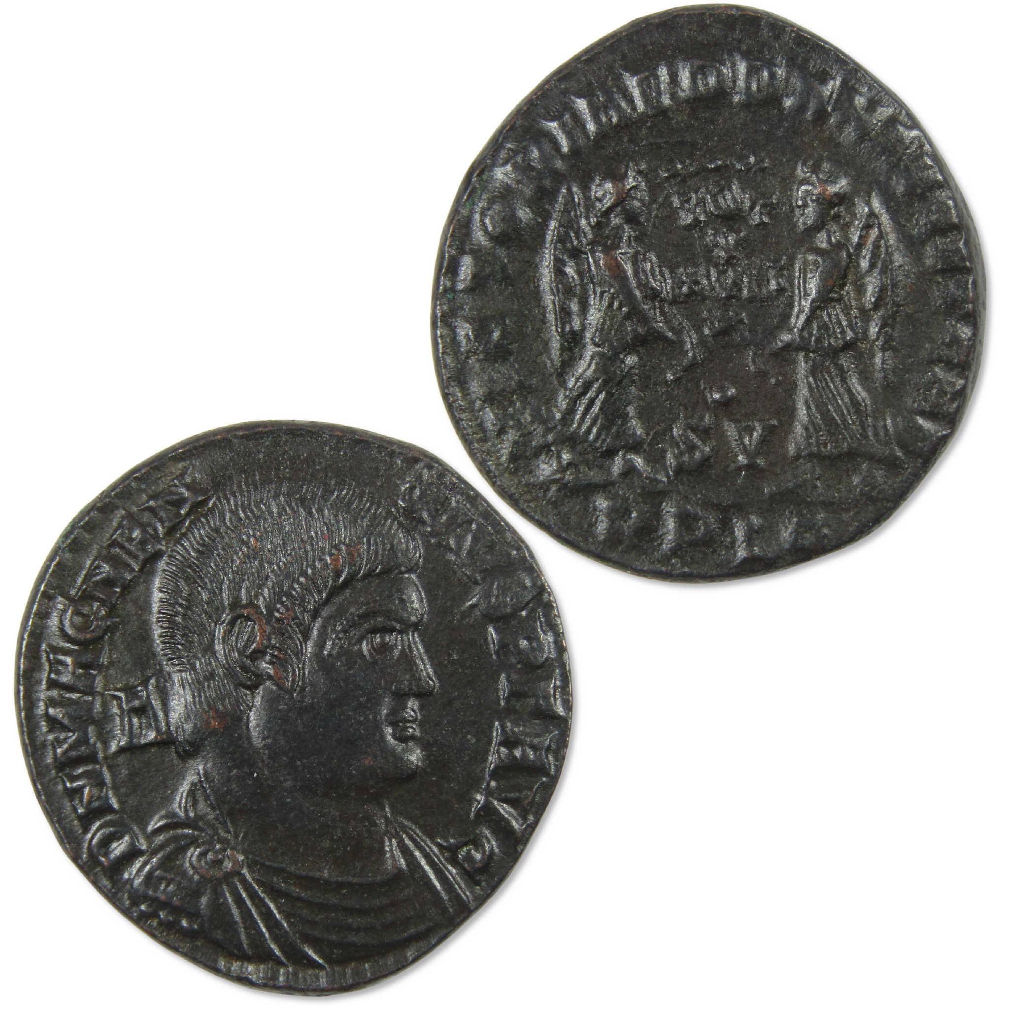 350-353 AD Magnentius Roman Empire Centenionalis Victory XF Ancient