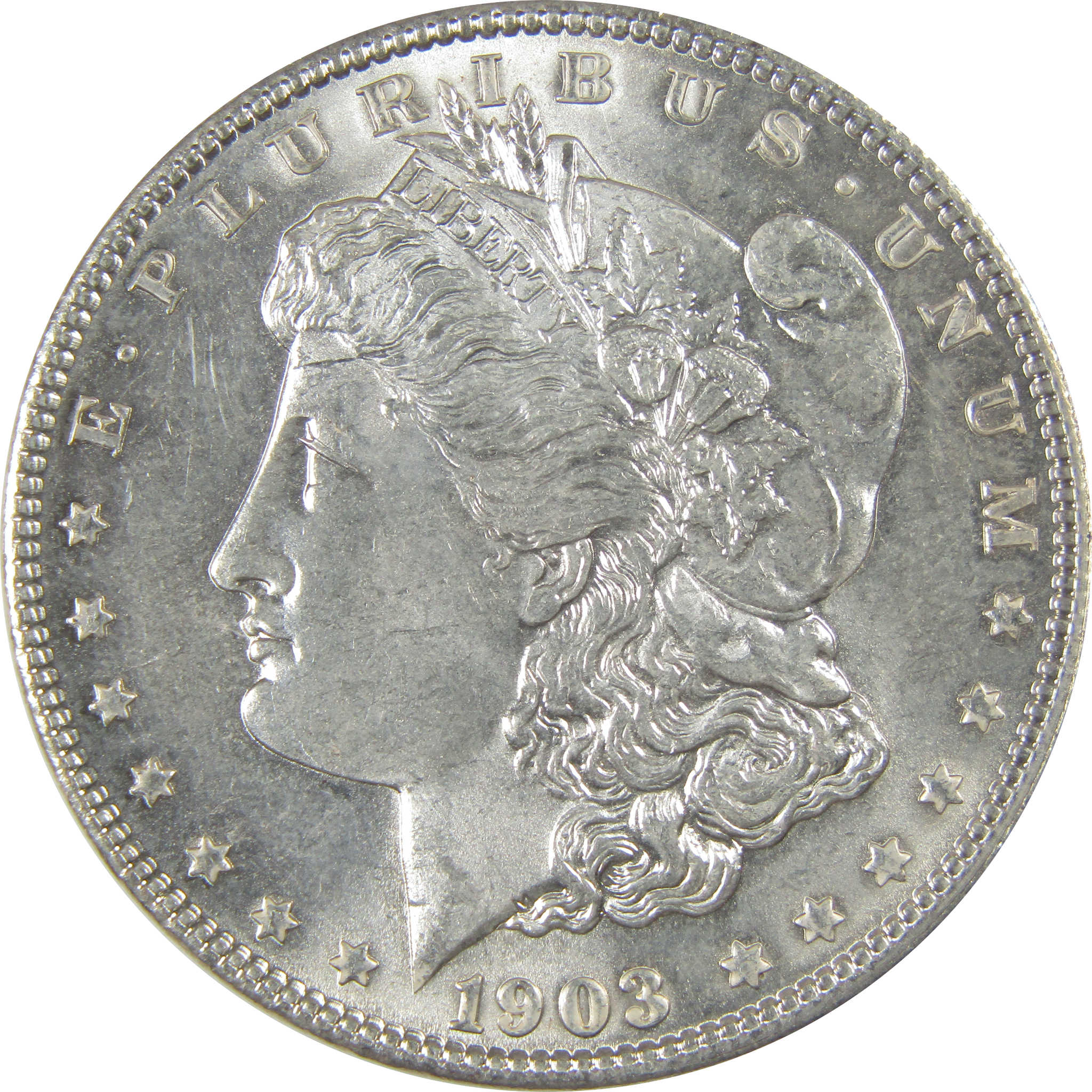 1903 Morgan Dollar AU About Uncirculated Silver $1 Coin SKU:I23781 - Morgan coin - Morgan silver dollar - Morgan silver dollar for sale - Profile Coins & Collectibles