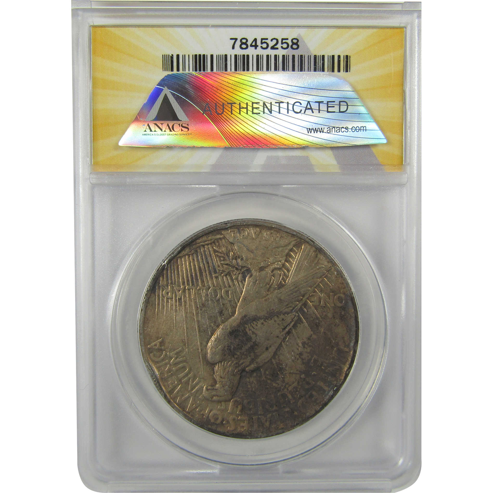 1921 High Relief Peace Dollar EF 40 Details ANACS Silver SKU:I21368