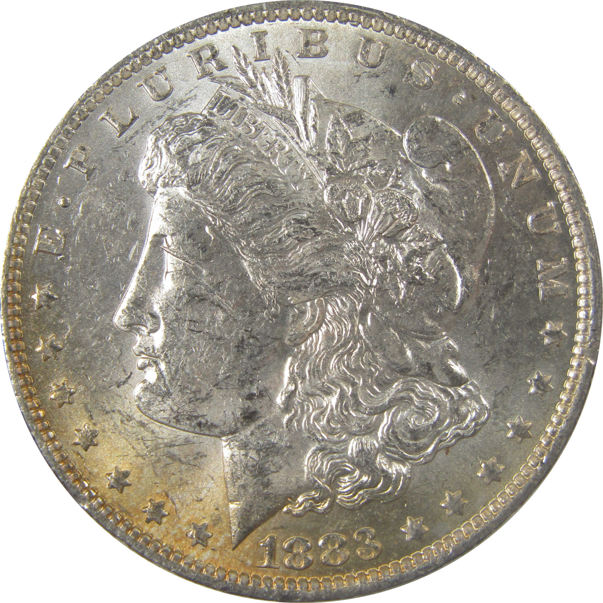 1883 O Morgan Silver Dollar Uncirculated Mint State Toned SKU:I24848