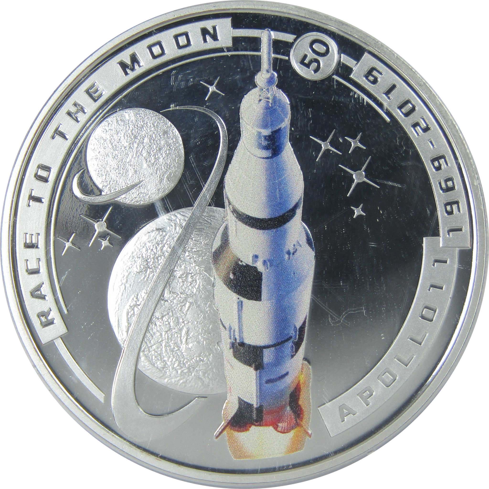 50th Anniversary of Moon Landing Race to the Moon Proof 2019