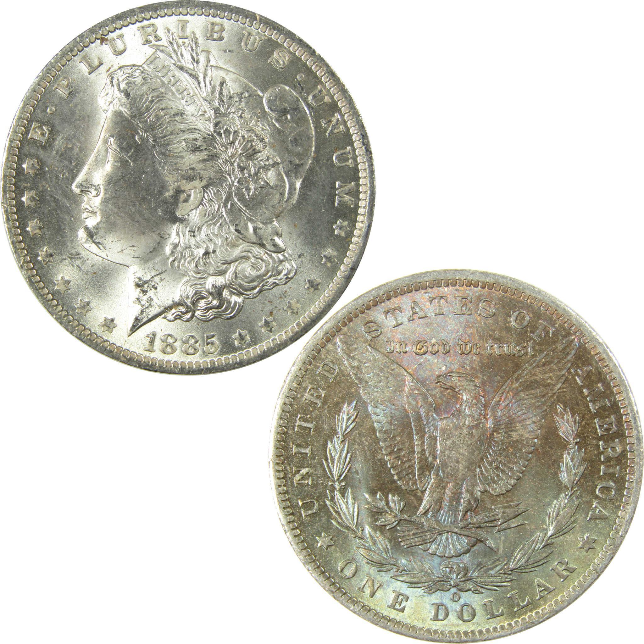 1885 O Morgan Silver Dollar Uncirculated Mint State Toned SKU:I25354