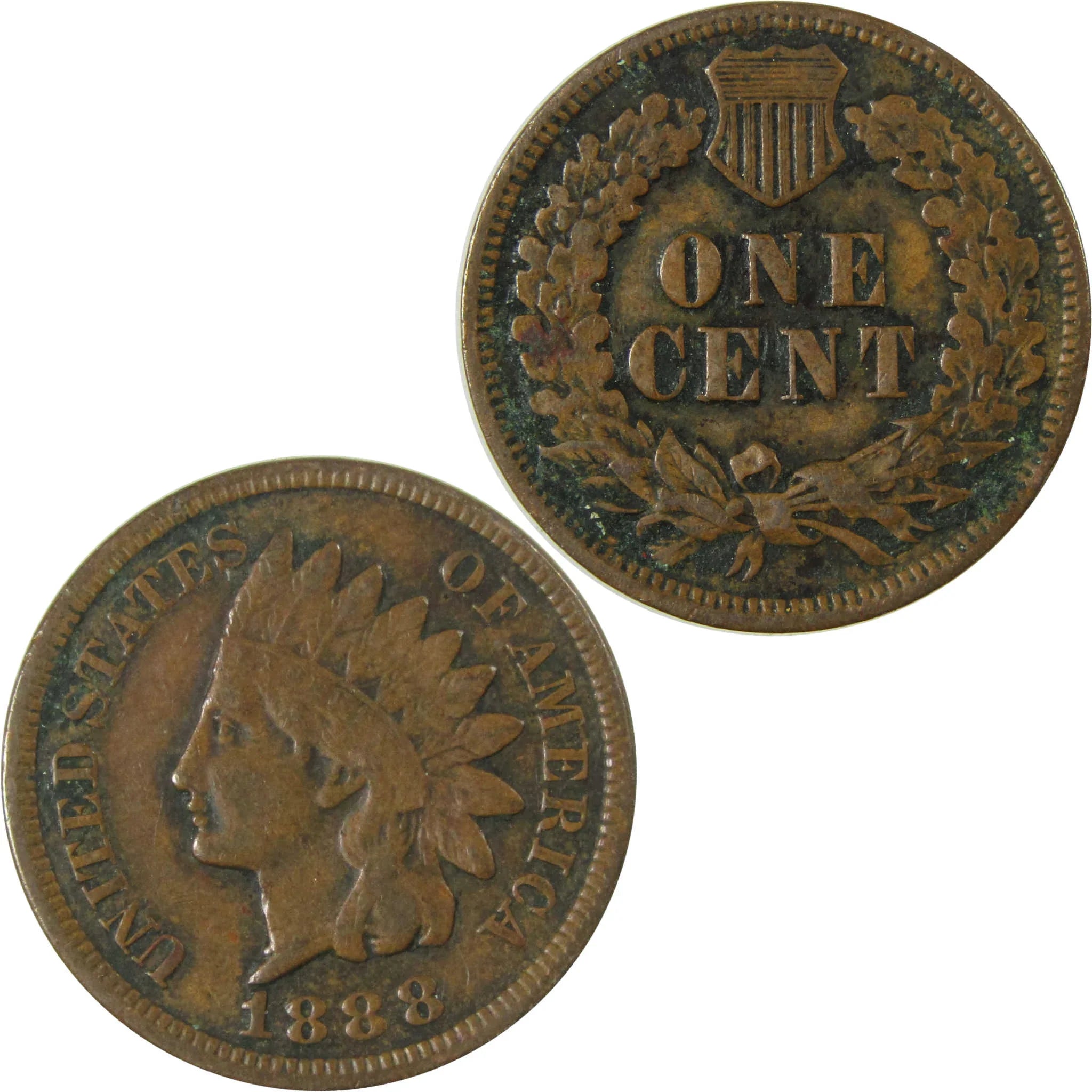 1888 Indian Head Cent VF Very Fine Penny 1c Coin SKU:I26980