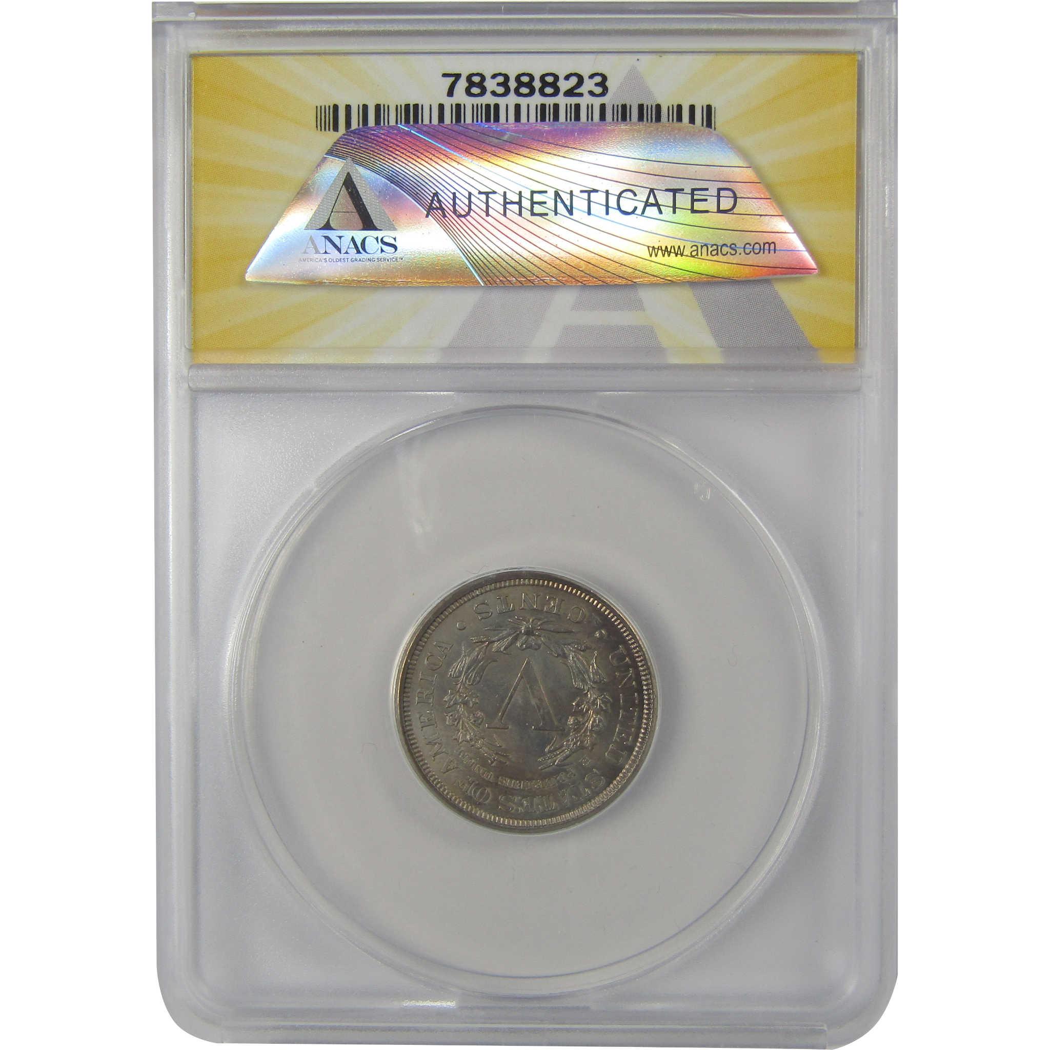 1906 Liberty Head V Nickel AU 58 Details ANACS 5c Coin SKU:I22308