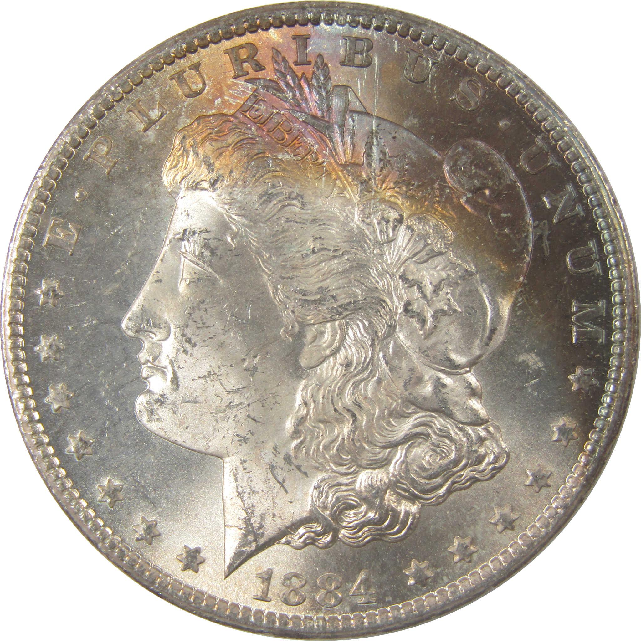 1884 CC Morgan Silver Dollar BU Choice Uncirculated Toned SKU:I24653