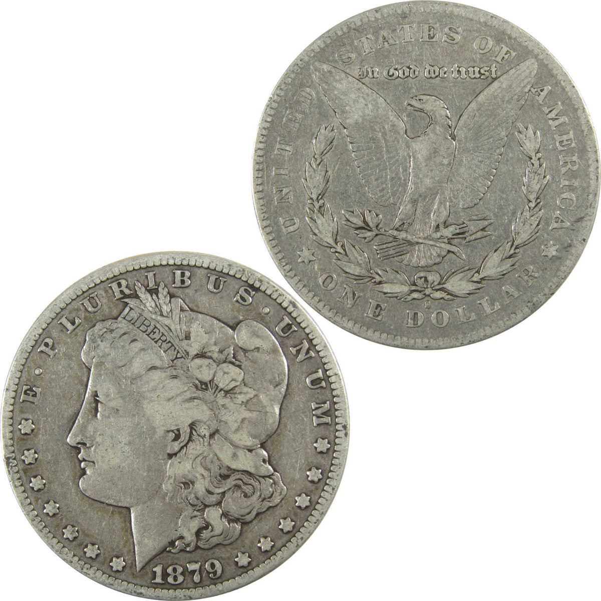 1879 S Rev 78 Morgan Silver Dollar F Fine Details $1 Coin SKU:CP489 - Morgan coin - Morgan silver dollar - Morgan silver dollar for sale - Profile Coins & Collectibles