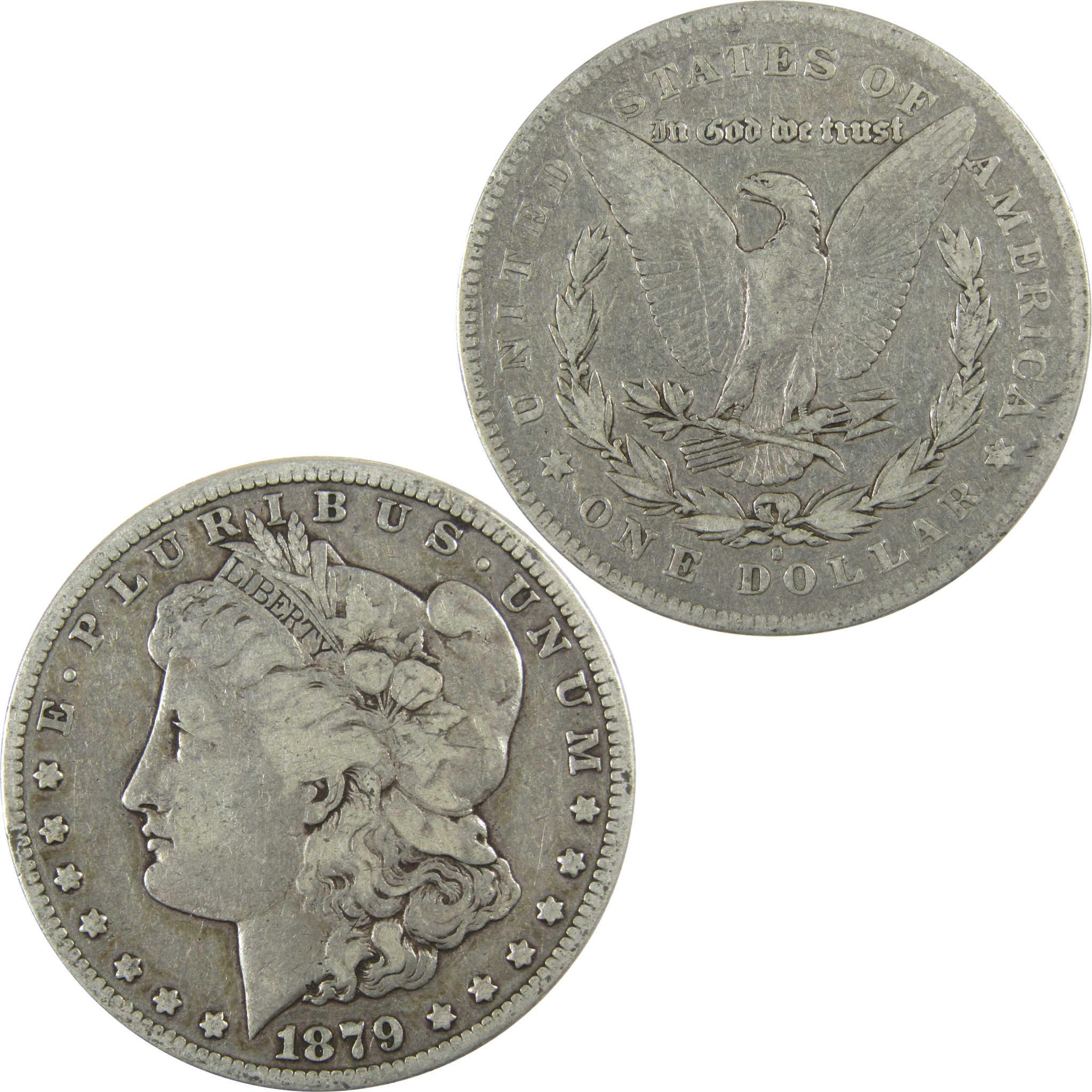 1879 S Rev 78 Morgan Silver Dollar F Fine Details $1 Coin SKU:CP489 - Morgan coin - Morgan silver dollar - Morgan silver dollar for sale - Profile Coins & Collectibles
