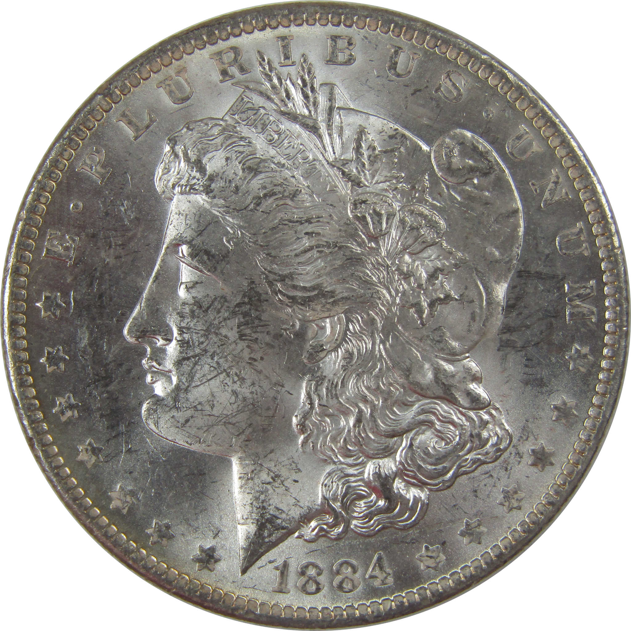 1884 O Morgan Dollar Uncirculated Silver $1 Coin SKU:CPC1162 - Morgan coin - Morgan silver dollar - Morgan silver dollar for sale - Profile Coins & Collectibles