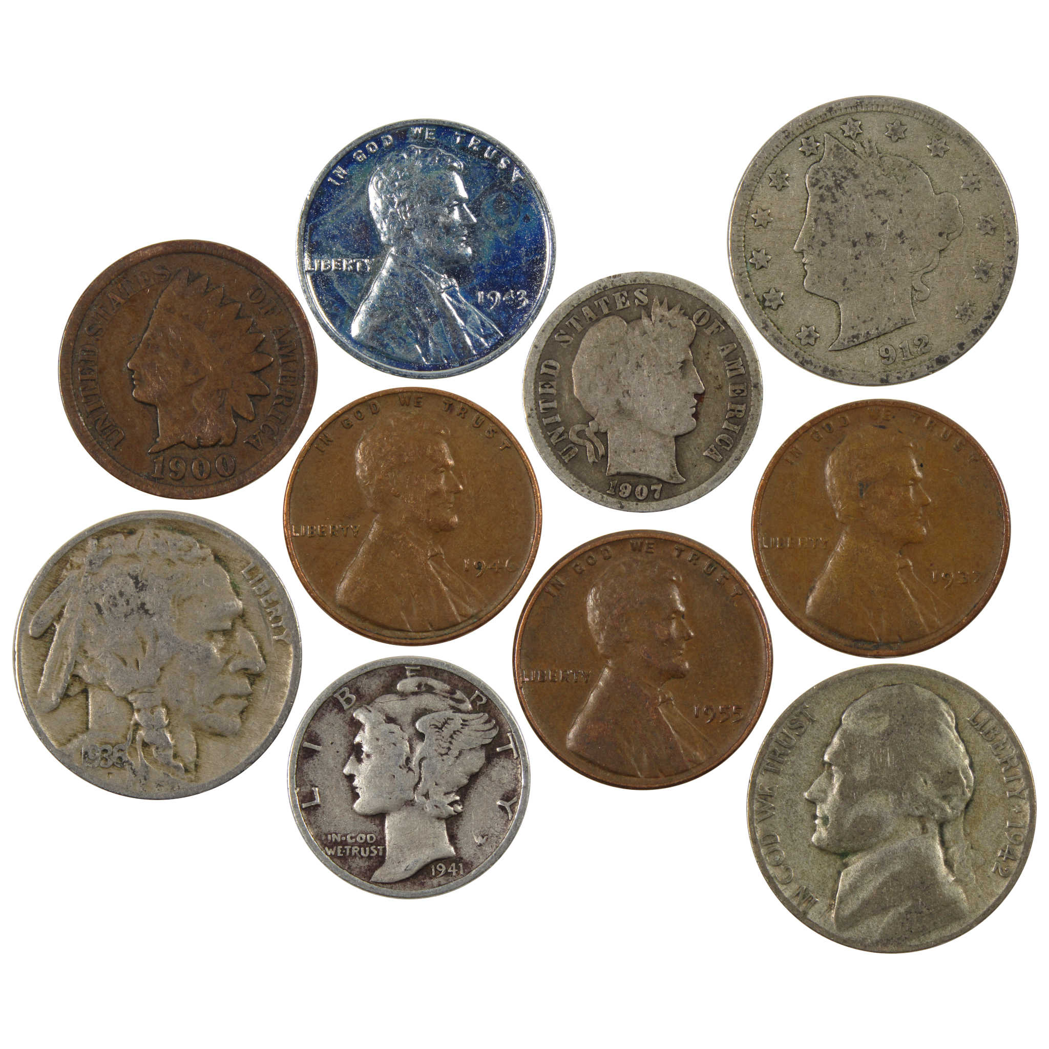 10 Classic Coin Grab Bag of Historic U.S. Coins with Pouch