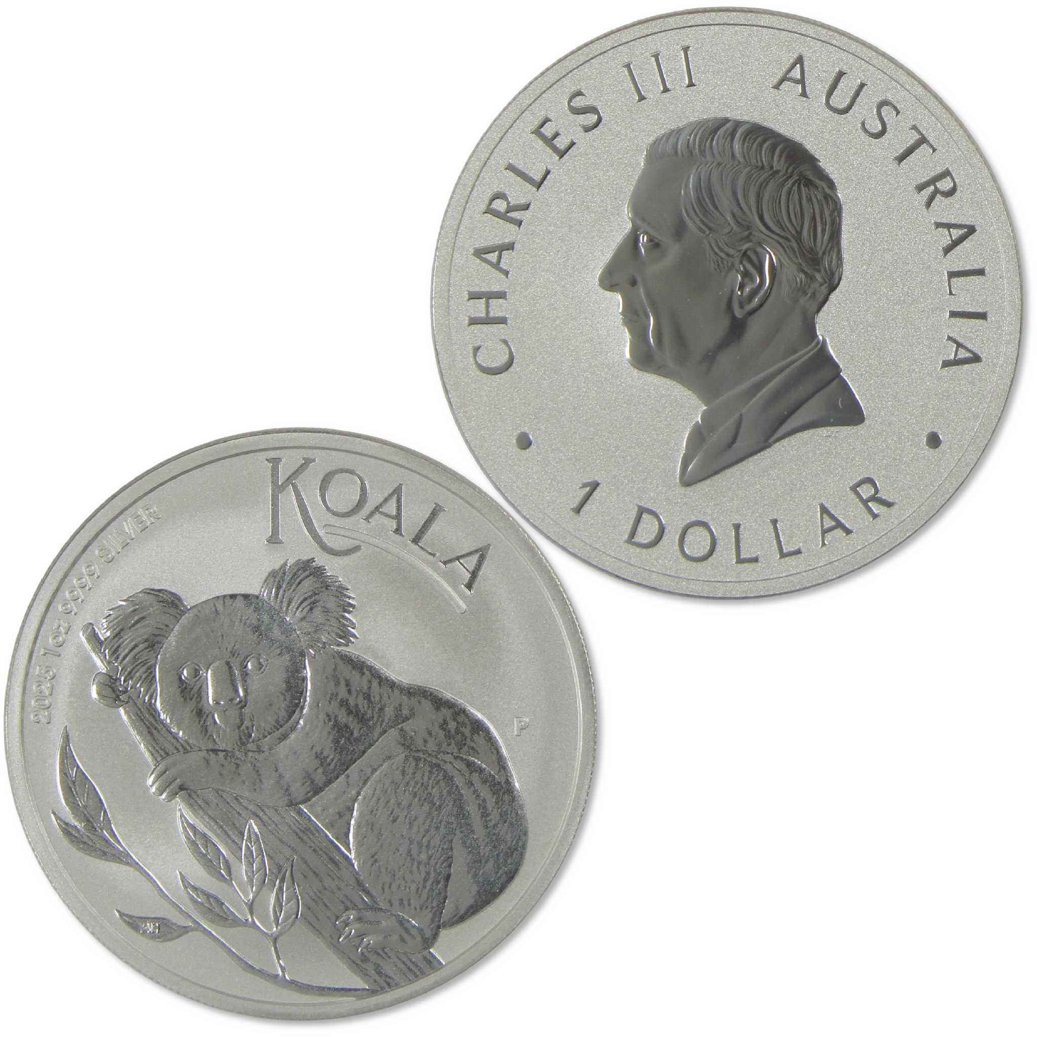 2025 Australian Koala BU Uncirculated 1 oz .9999 Silver Bullion