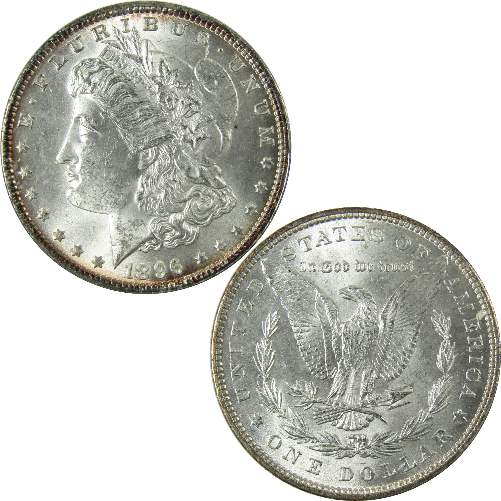 1896 Morgan Silver Dollar Uncirculated Mint State $1 Coin SKU:CP1648