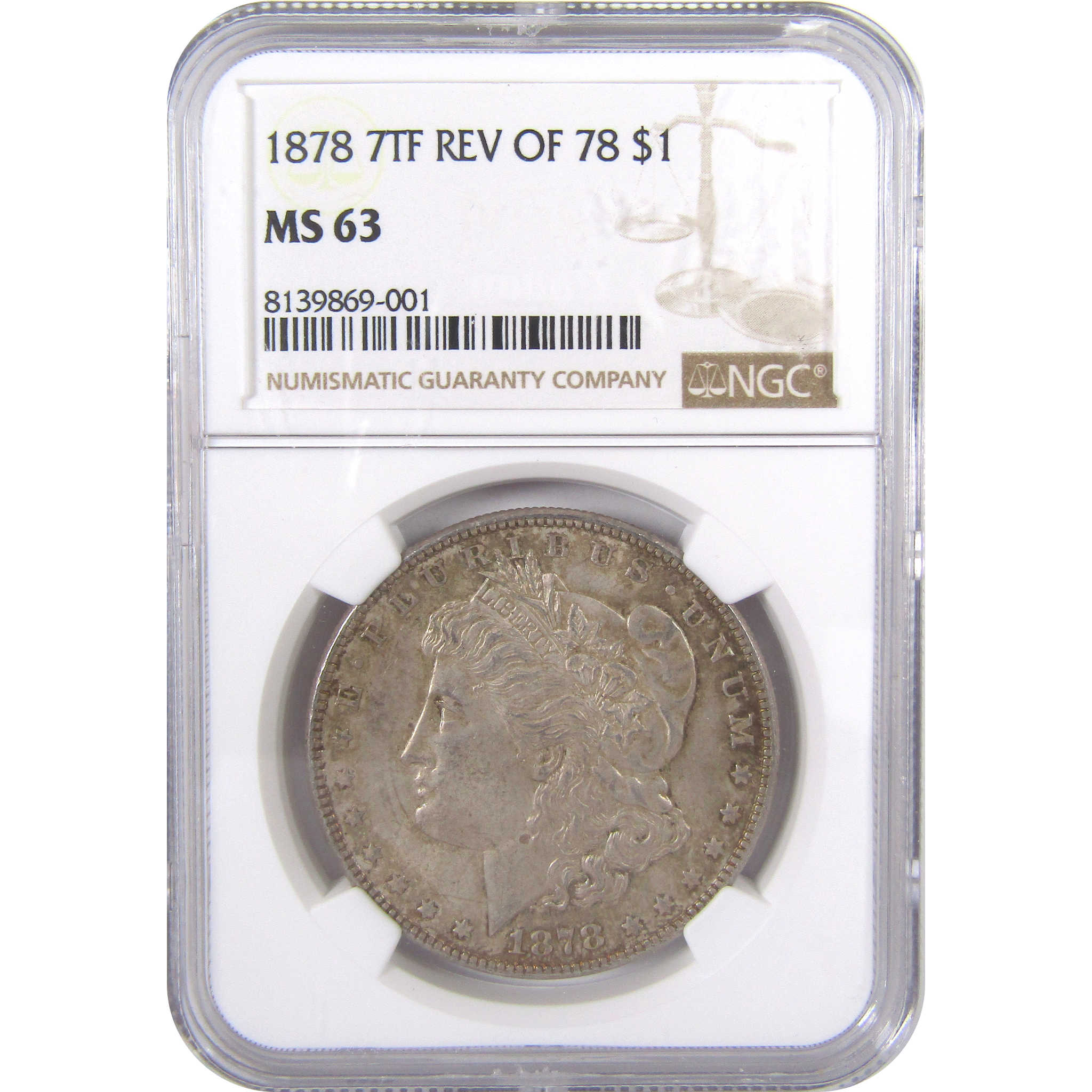 1878 7TF Rev 78 Morgan Dollar MS 63 NGC Silver Uncirculated SKU:I18446 - Morgan coin - Morgan silver dollar - Morgan silver dollar for sale - Profile Coins & Collectibles