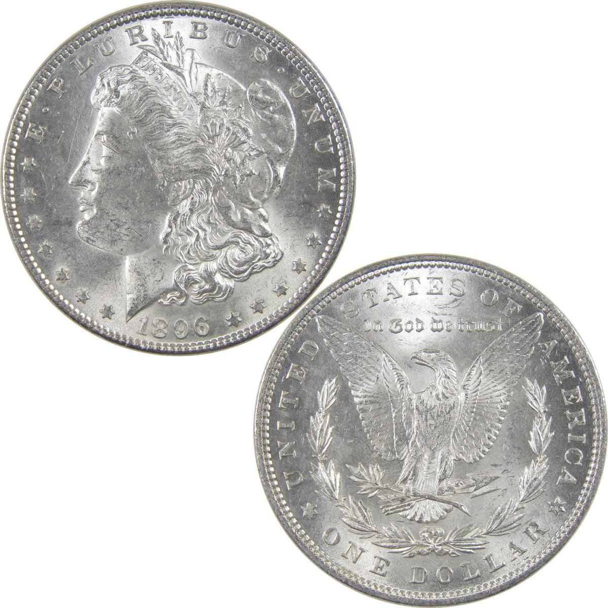 1896 Morgan Silver Dollar Uncirculated Mint State $1 Coin Collectible - Morgan coin - Morgan silver dollar - Morgan silver dollar for sale - Profile Coins & Collectibles