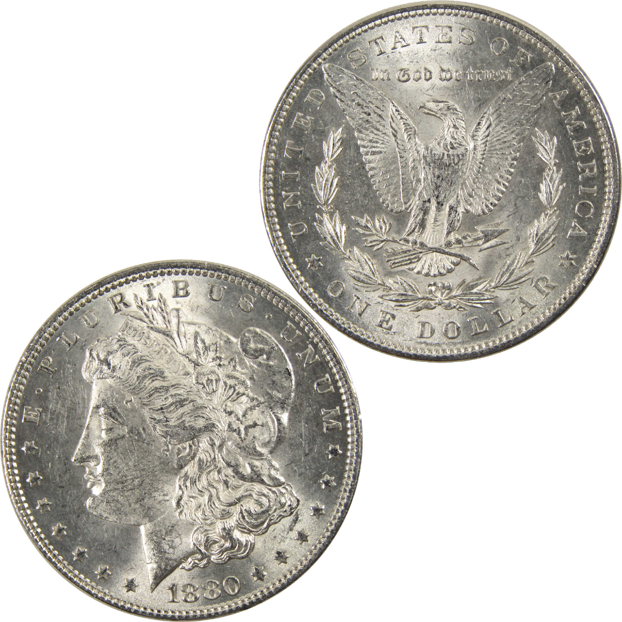 1880 Morgan Dollar CH AU Choice About Uncirculated Silver $1 Coin - Morgan coin - Morgan silver dollar - Morgan silver dollar for sale - Profile Coins & Collectibles
